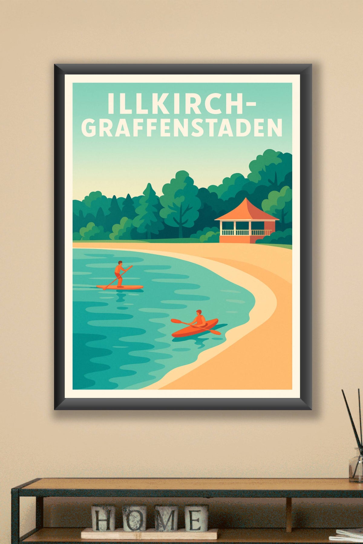 Affiche Illkirch-Graffenstaden — Évasion aquatique et nature · poster d'art de Illkirch-Graffenstaden