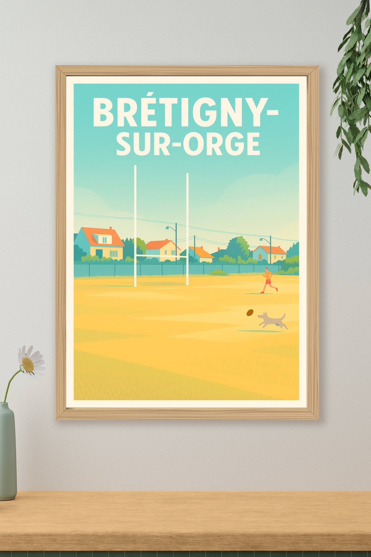Affiche Brétigny-sur-Orge — Évasion champêtre et moments de détente · poster d'art de Brétigny-sur-Orge