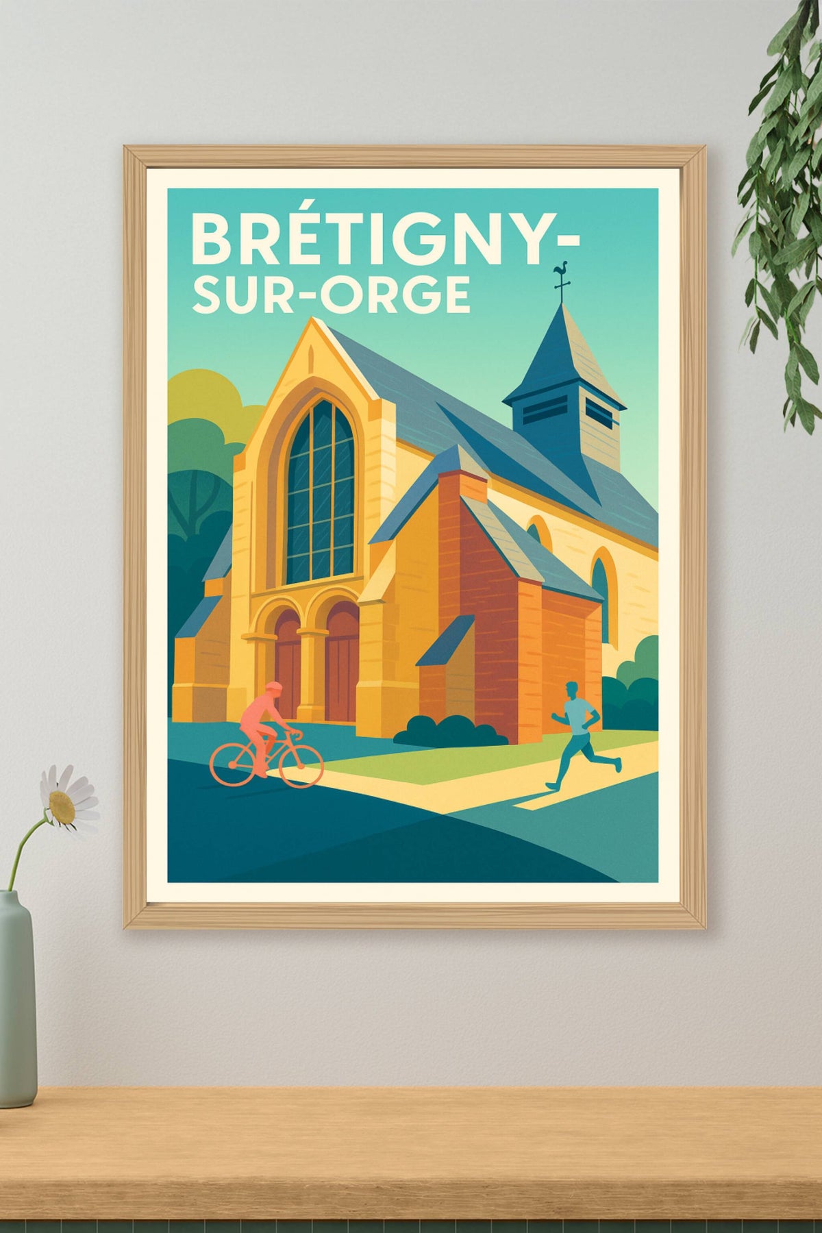 Affiche Brétigny-sur-Orge — Harmonie entre nature et patrimoine · poster d'art de Brétigny-sur-Orge