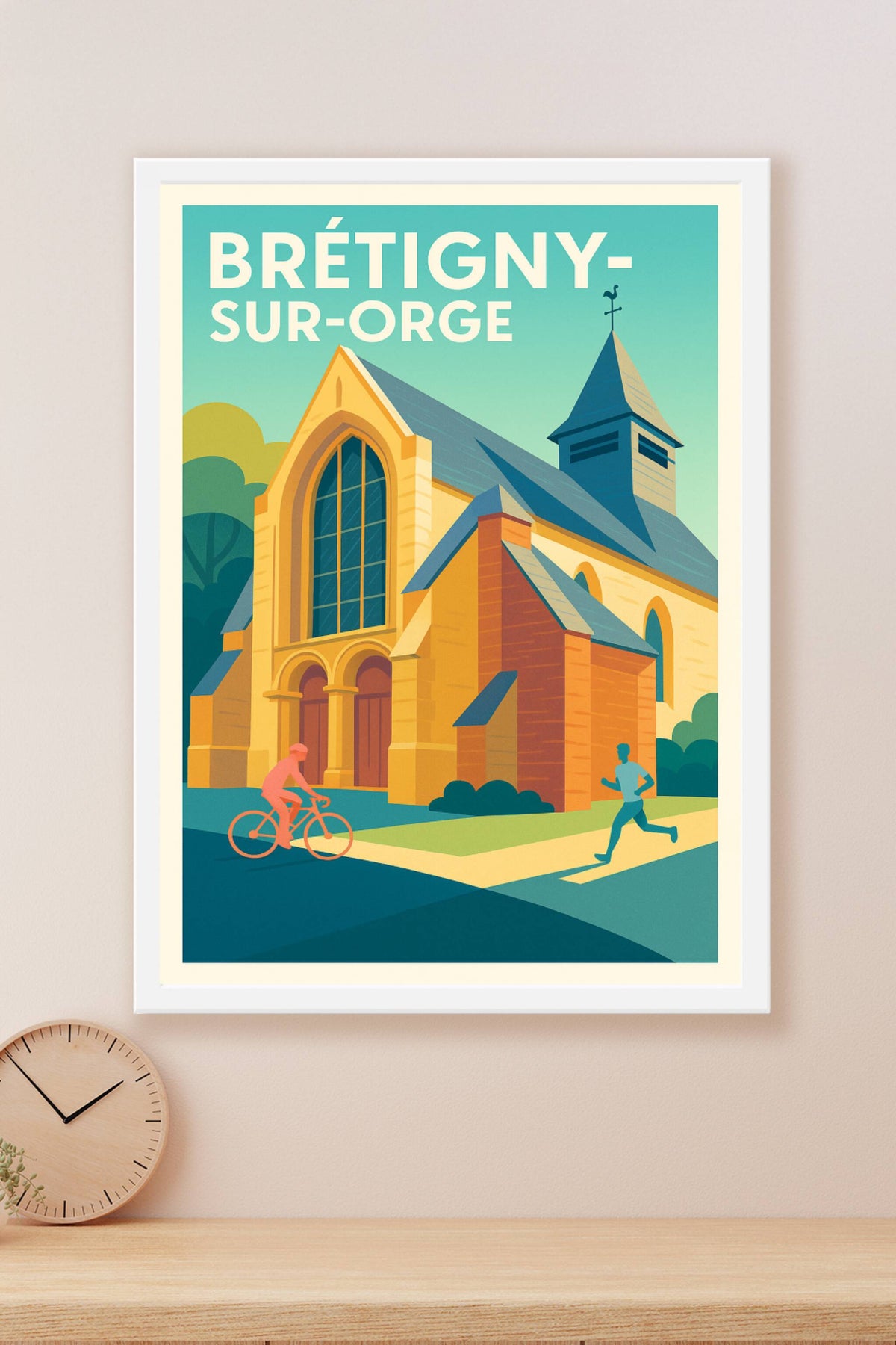 Affiche Brétigny-sur-Orge — Harmonie entre nature et patrimoine · poster d'art de Brétigny-sur-Orge