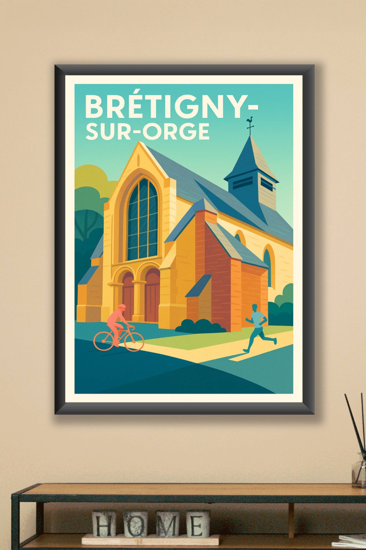 Affiche Brétigny-sur-Orge — Harmonie entre nature et patrimoine · poster d'art de Brétigny-sur-Orge