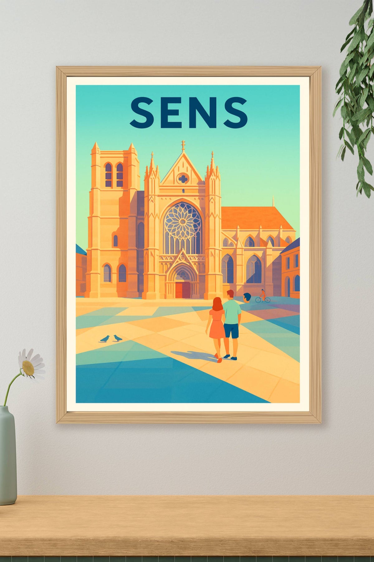 Affiche Sens — Escapade en pleine lumière au cœur de la cathédrale · poster d'art de Sens