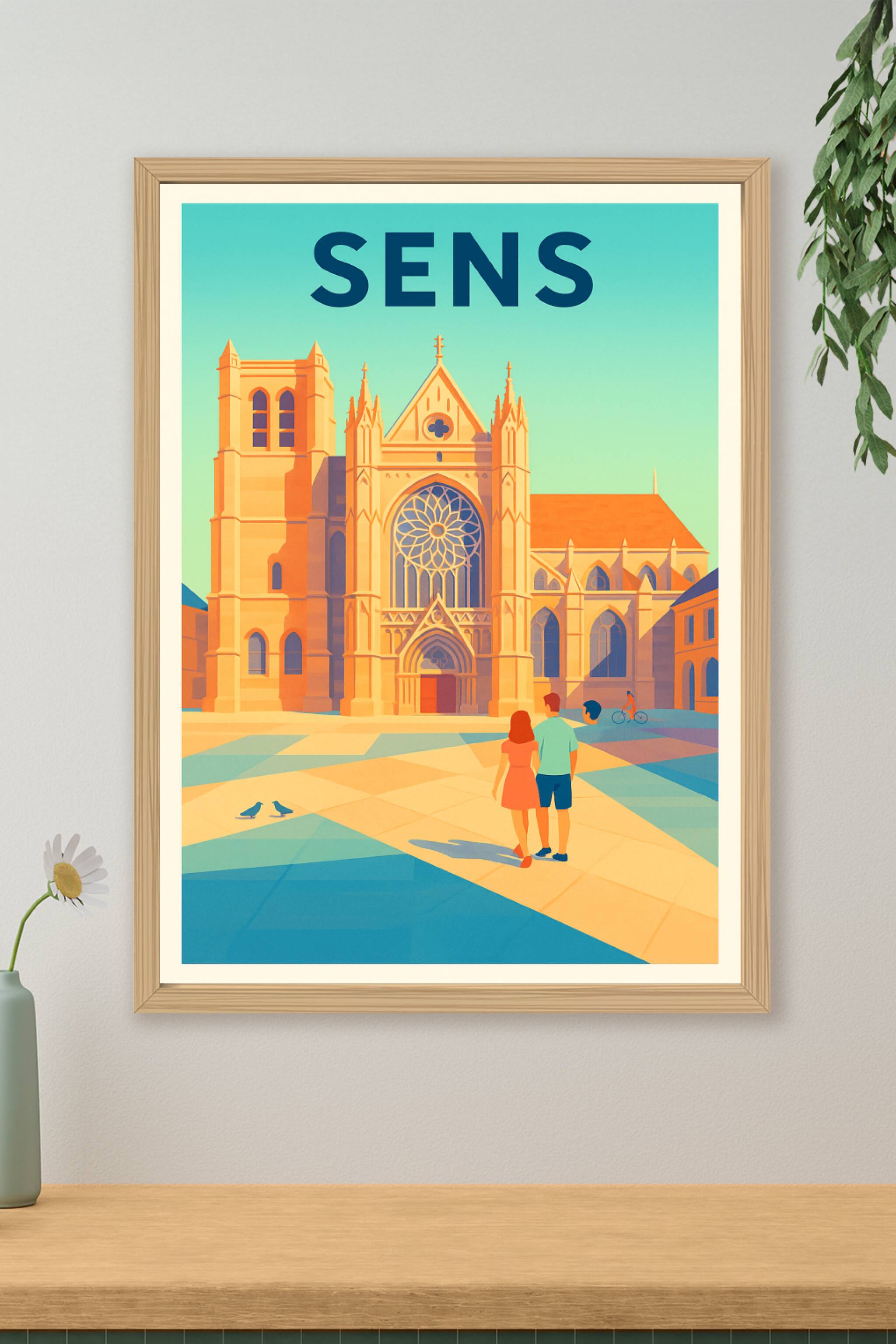 Affiche de Sens - Escapade en pleine lumière au cœur de la cathédrale