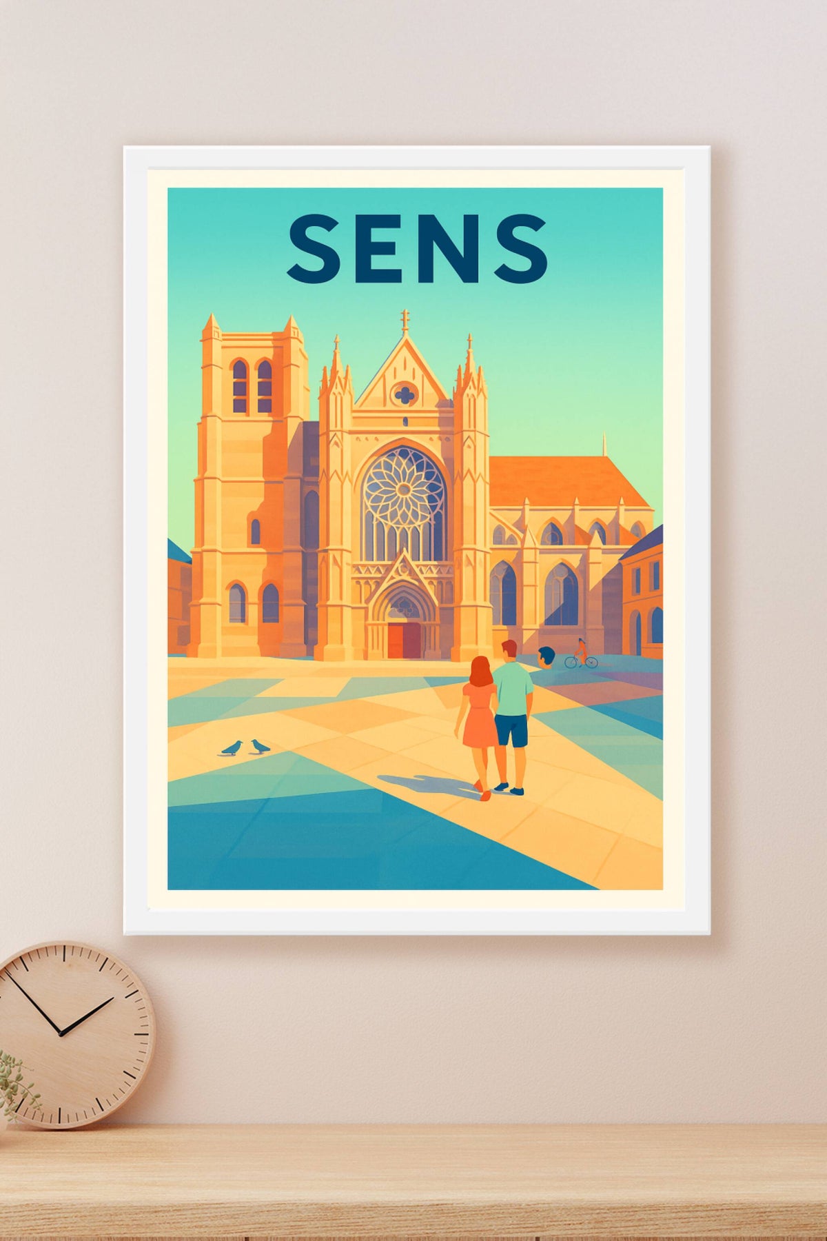 Affiche Sens — Escapade en pleine lumière au cœur de la cathédrale · poster d'art de Sens