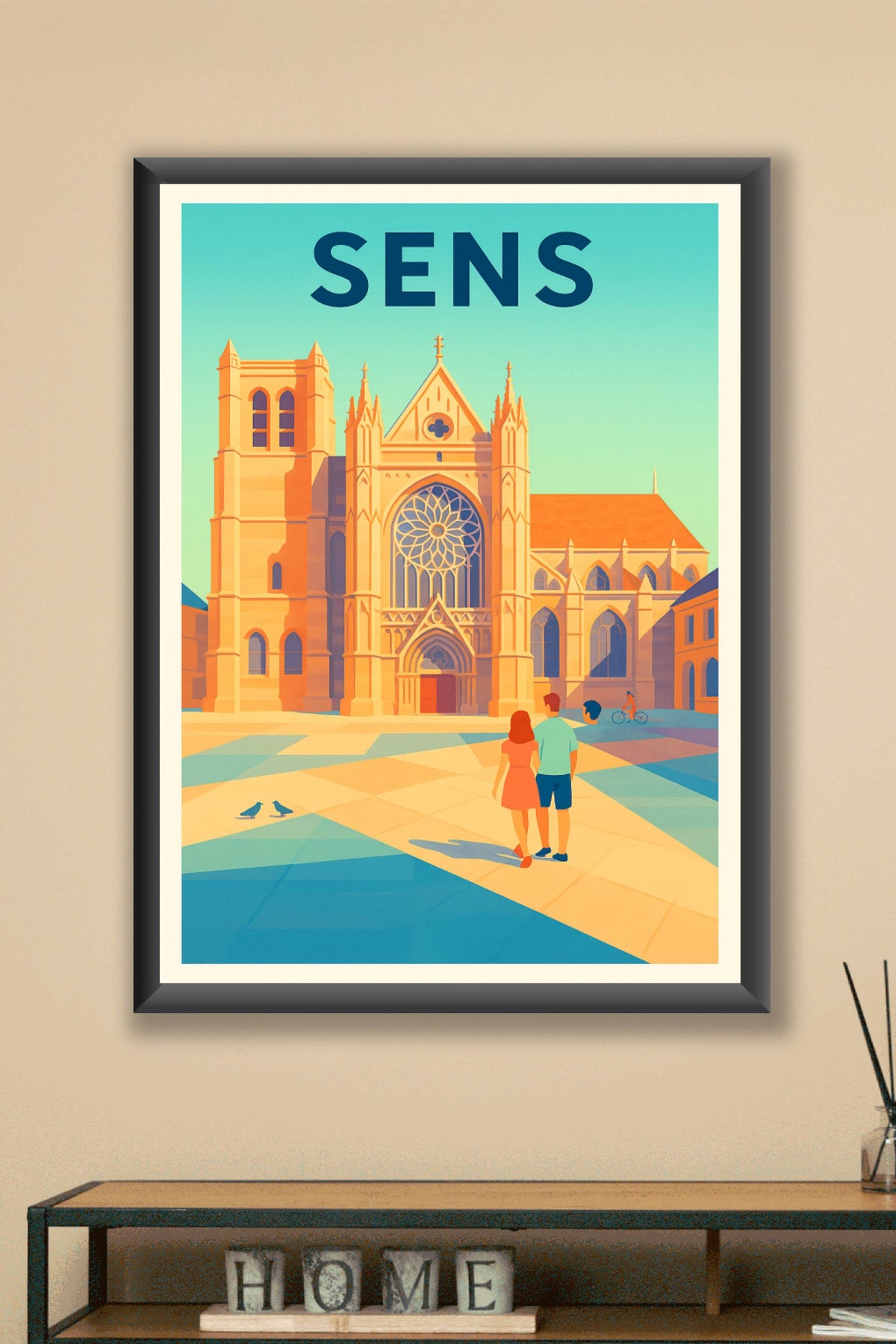 Affiche Sens — Escapade en pleine lumière au cœur de la cathédrale · poster d'art de Sens