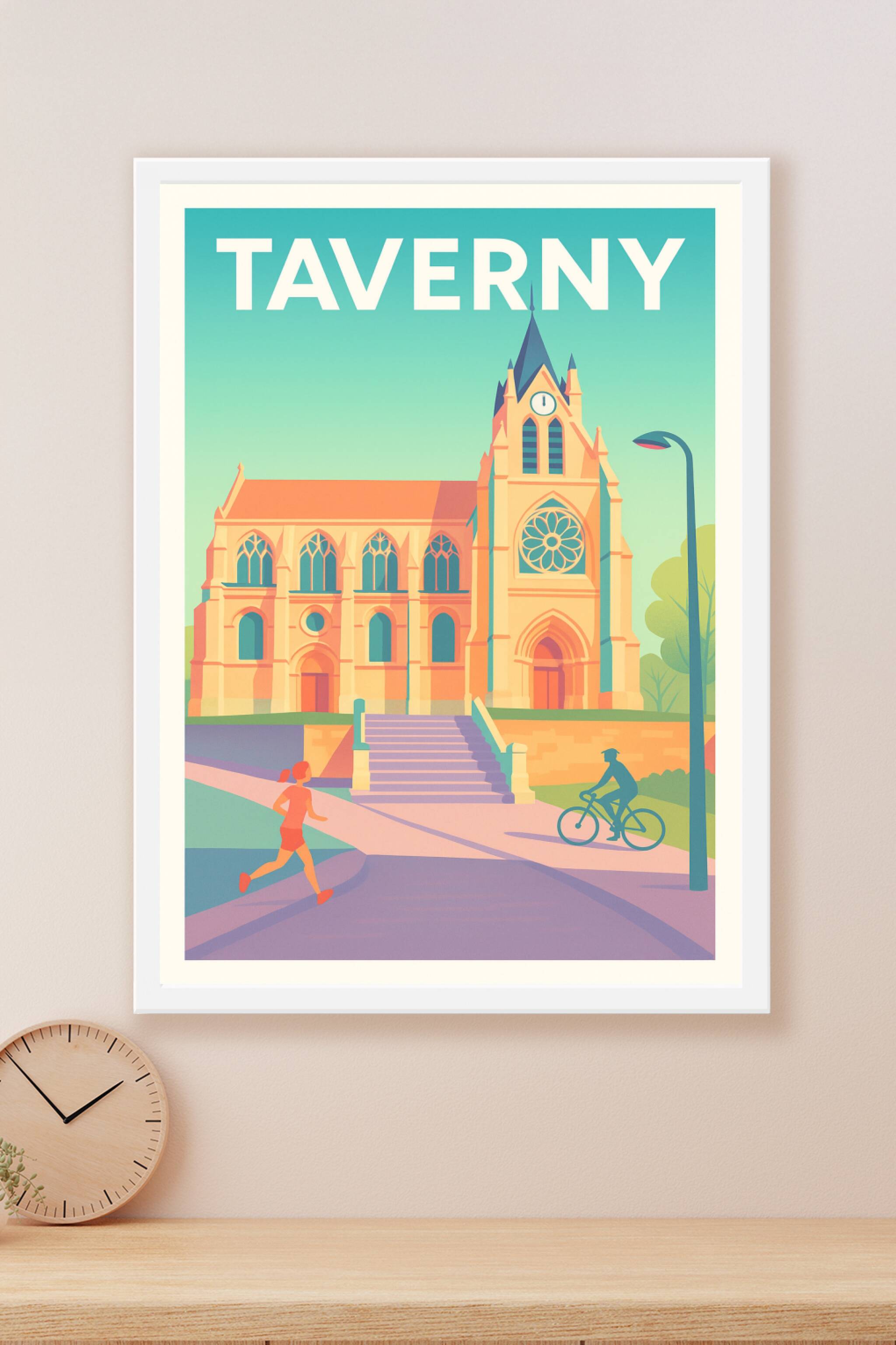 Affiche Taverny — Harmonie entre patrimoine et vie active · poster d'art de Taverny