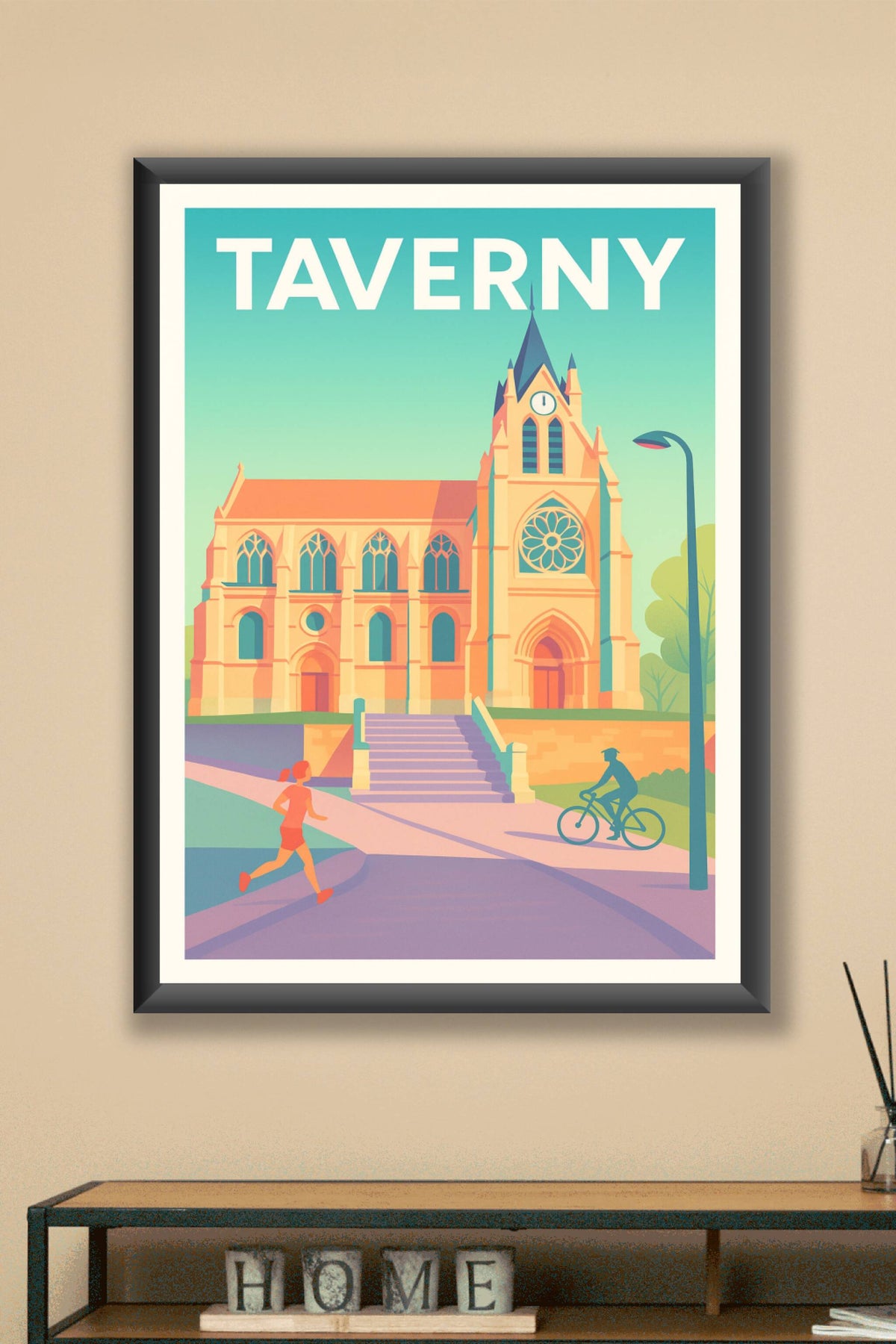 Affiche Taverny — Harmonie entre patrimoine et vie active · poster d'art de Taverny