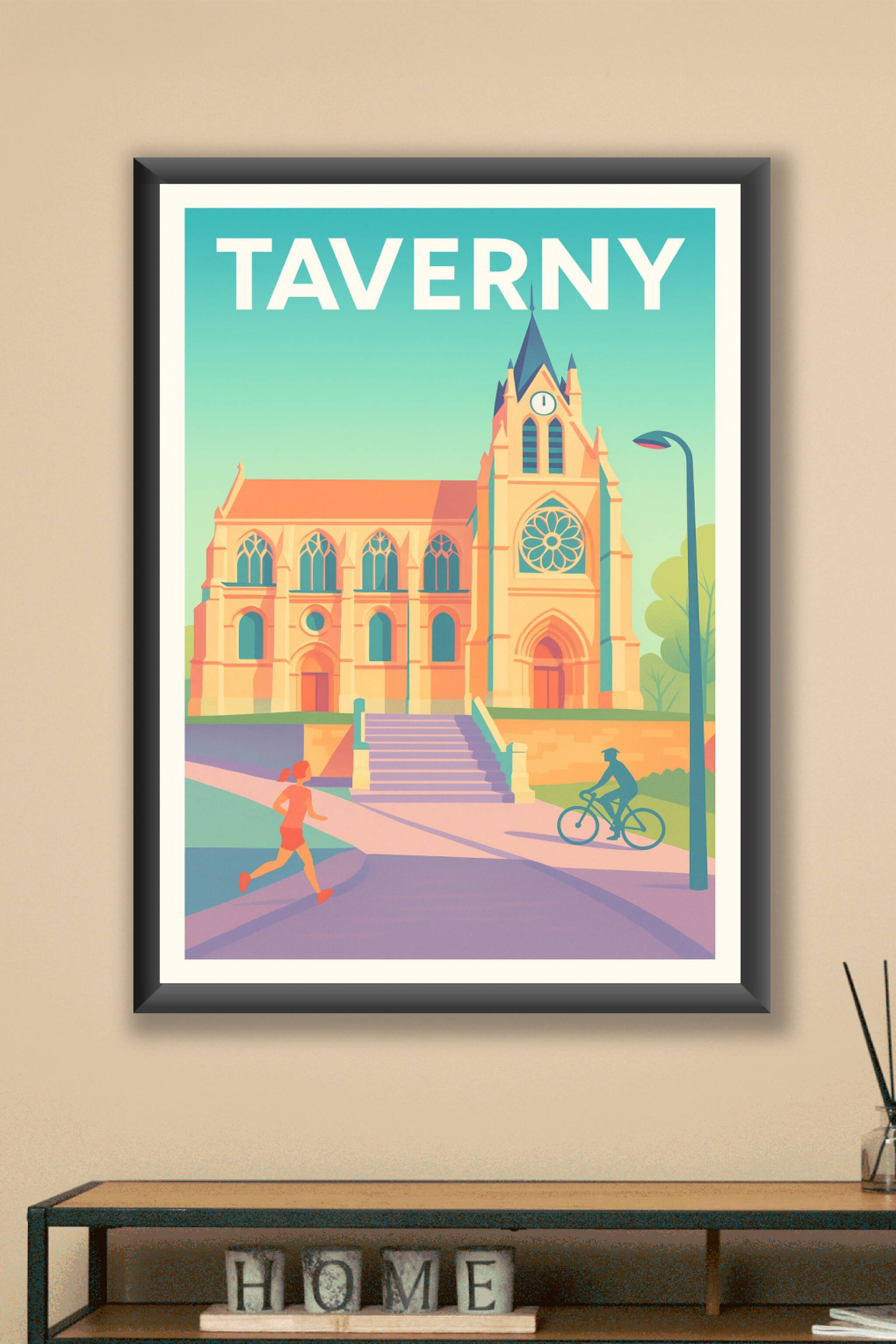 Affiche Taverny — Harmonie entre patrimoine et vie active · poster d'art de Taverny