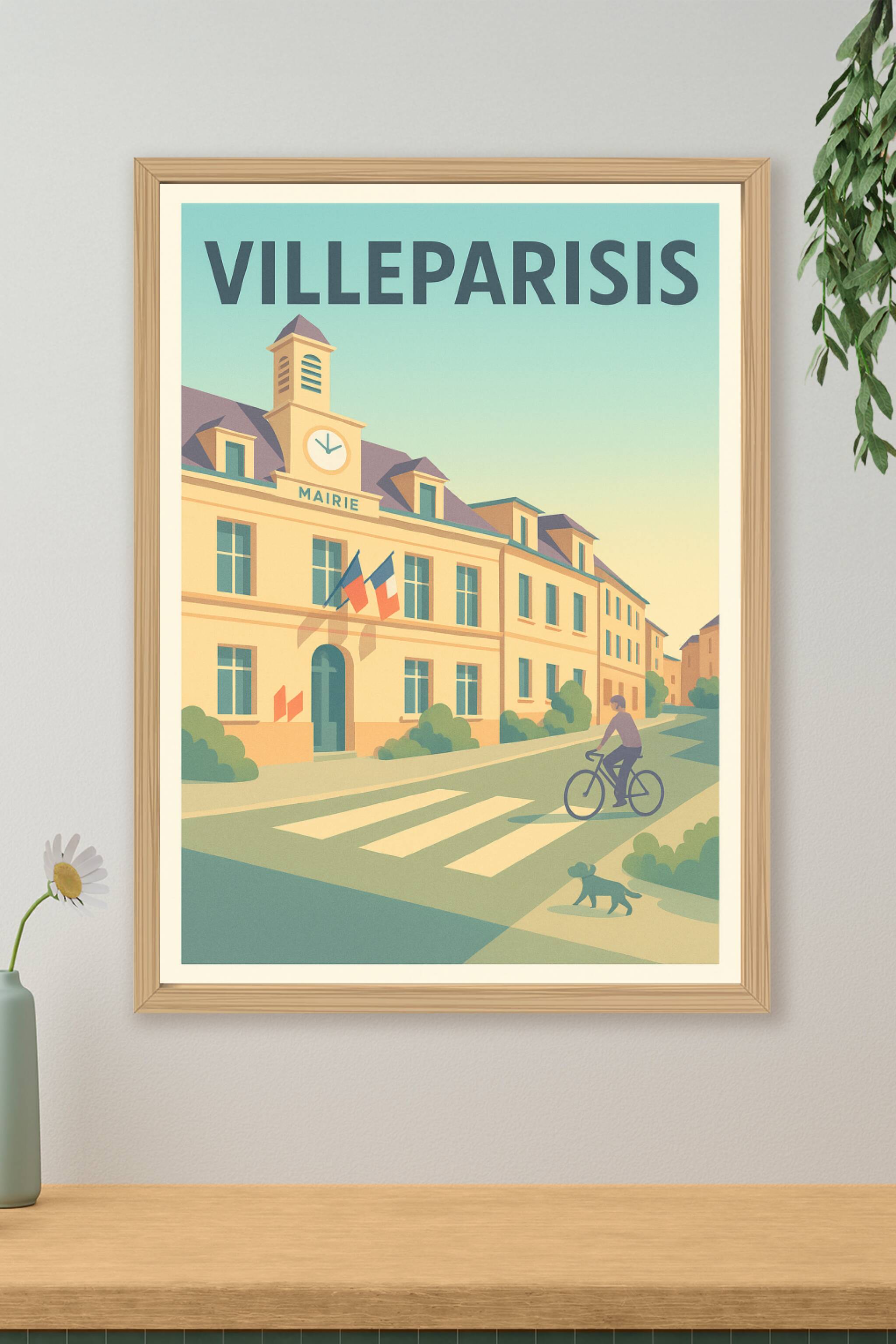 Affiche de Paris - Charme et douceur au coin de la mairie