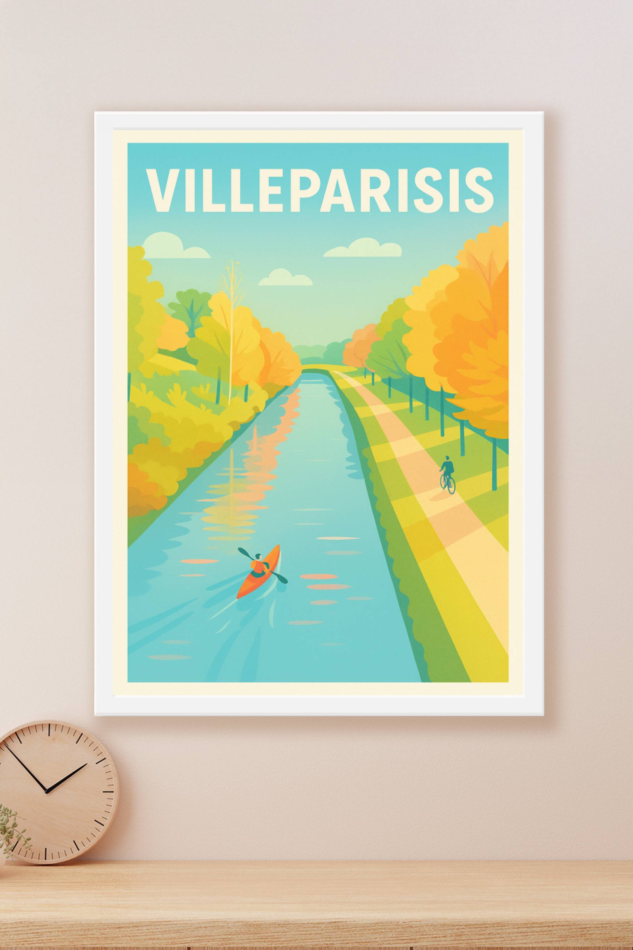 Affiche Paris — Évasion nature au fil de l'eau · poster d'art de Paris