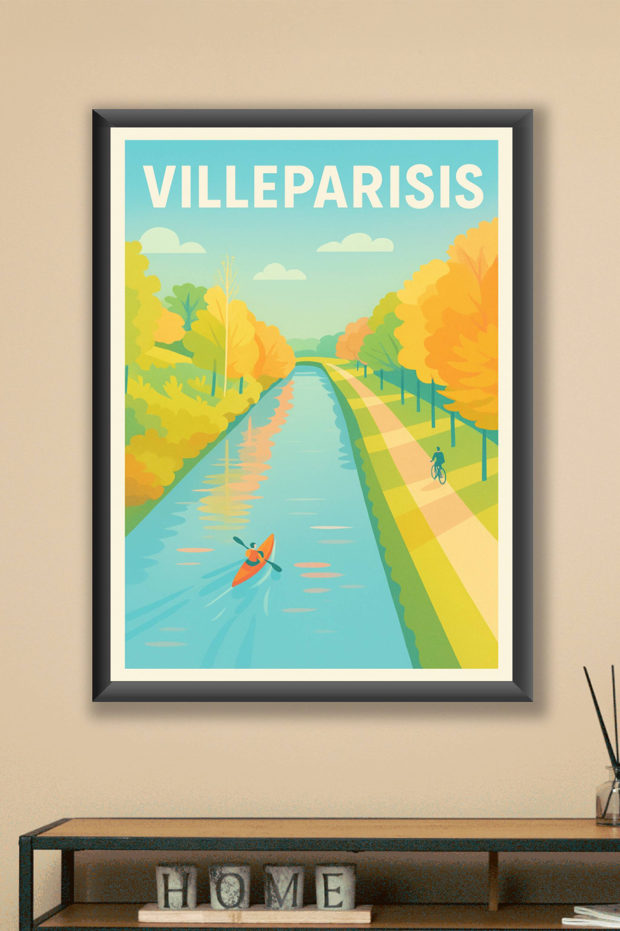 Affiche Paris — Évasion nature au fil de l'eau · poster d'art de Paris