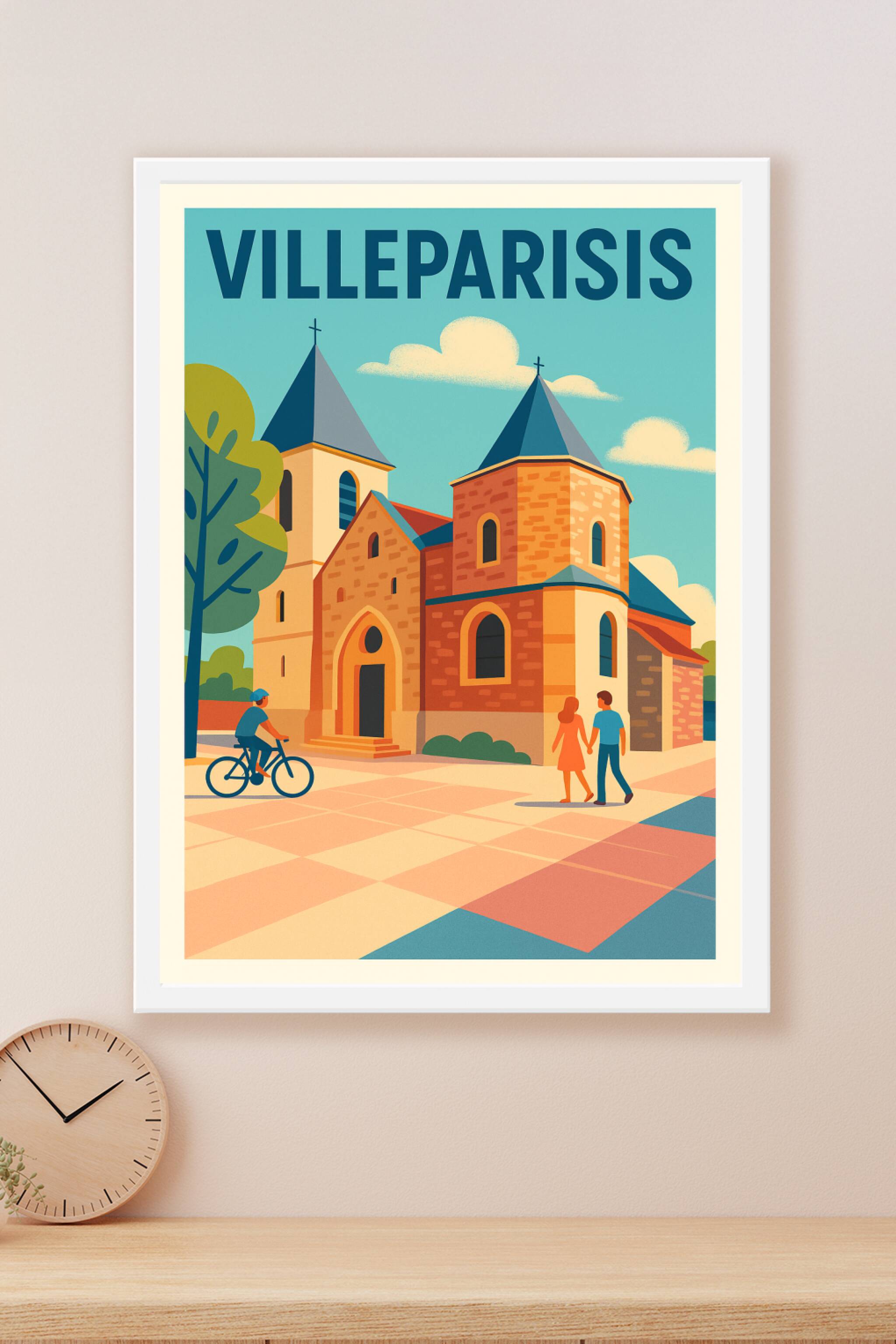 Affiche Villeparisis — Charme et sérénité au cœur de la ville · poster d'art de Villeparisis