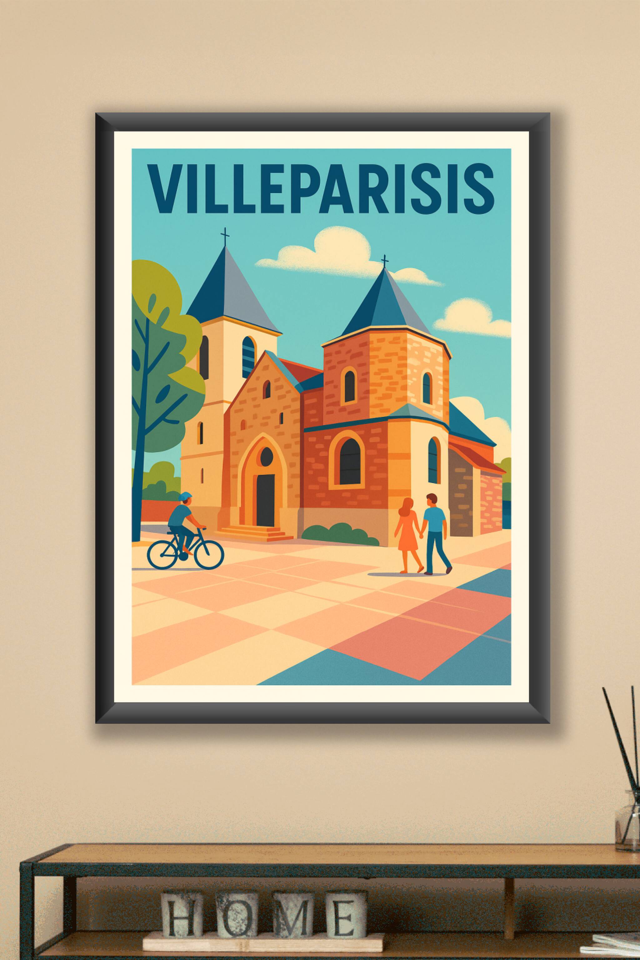Affiche Villeparisis — Charme et sérénité au cœur de la ville · poster d'art de Villeparisis