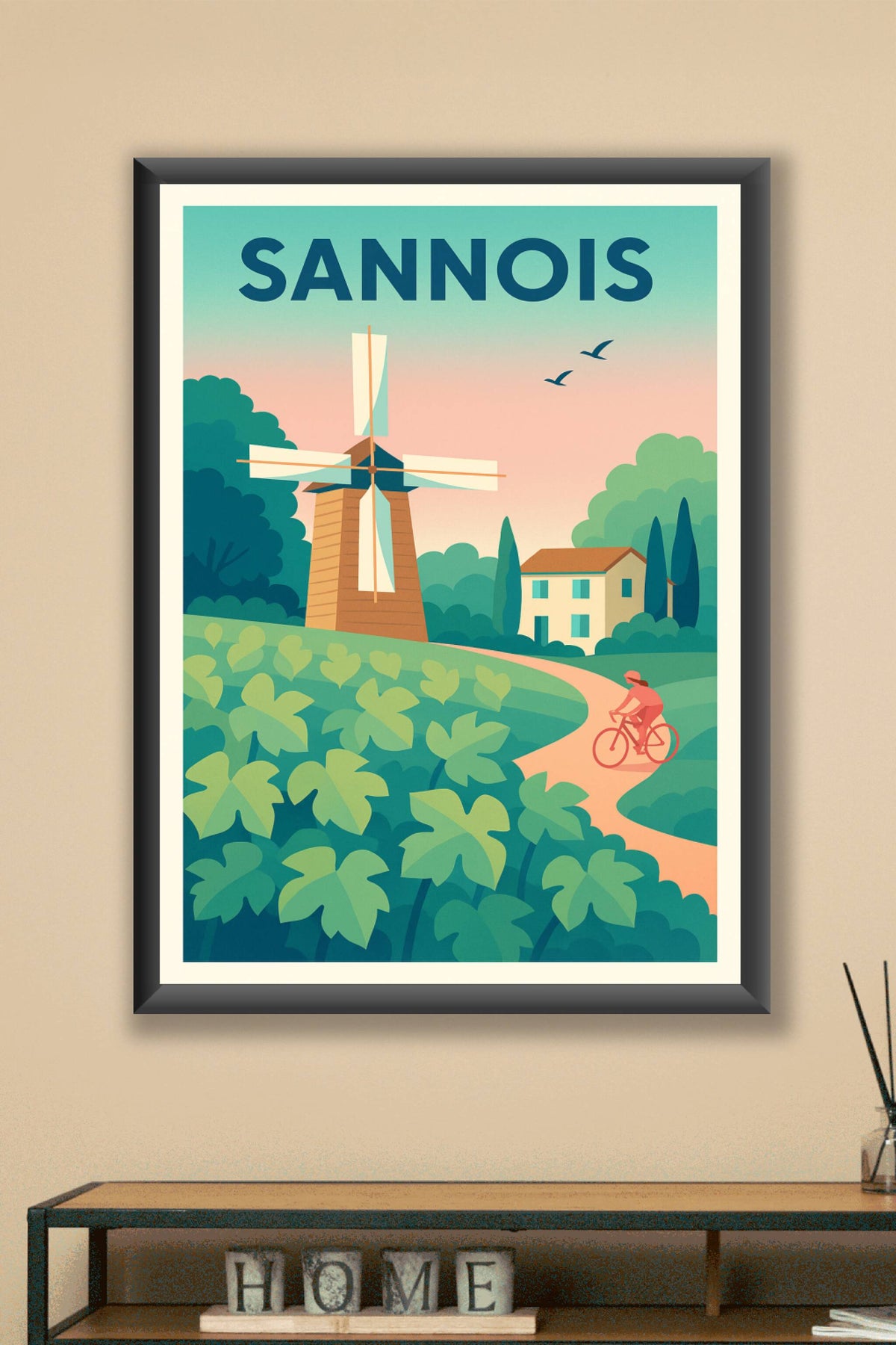 Affiche Sannois — Escapade bucolique au vent du moulin · poster d'art de Sannois