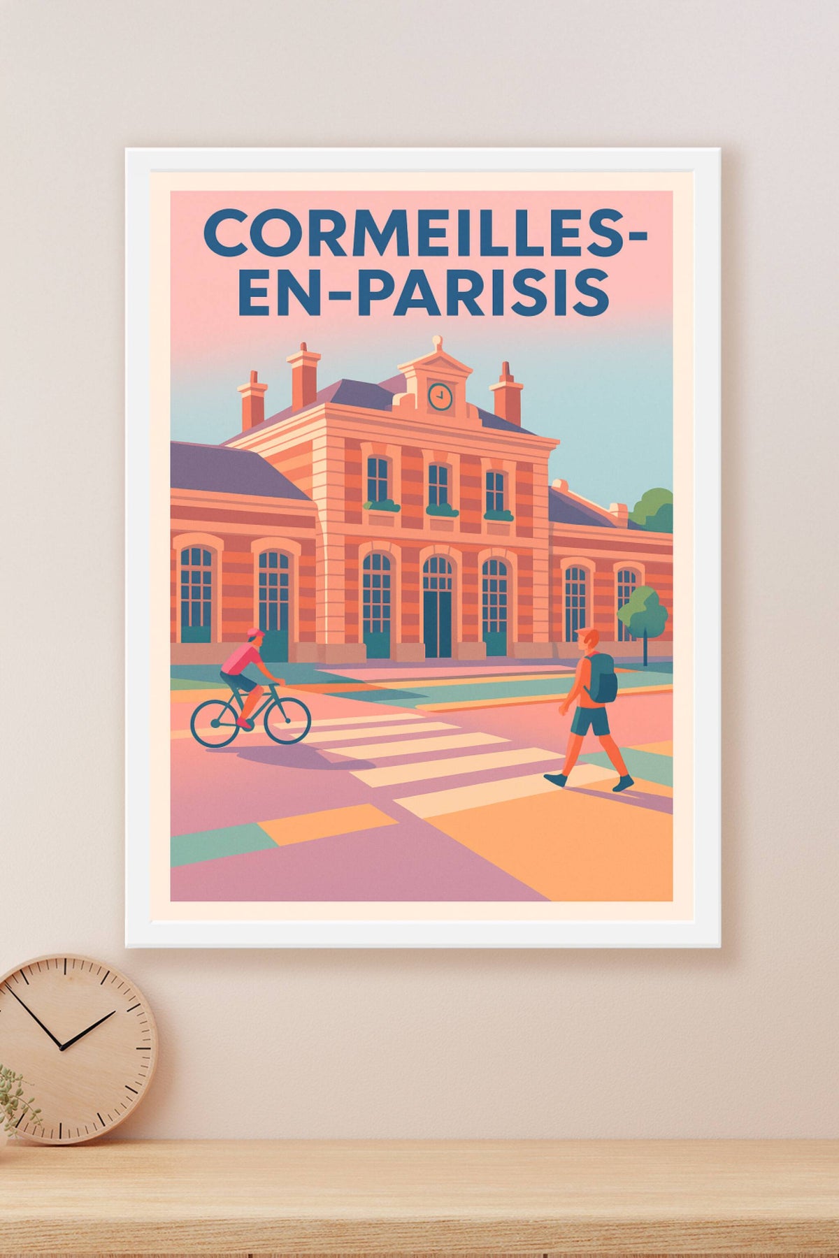 Affiche Cormeilles-en-Parisis — Harmonie et douceur de la vie locale · poster d'art de Cormeilles-en-Parisis