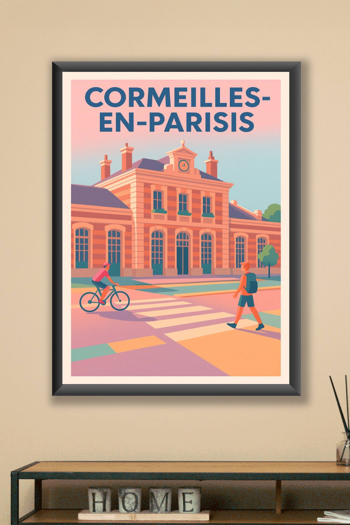Affiche Cormeilles-en-Parisis — Harmonie et douceur de la vie locale · poster d'art de Cormeilles-en-Parisis