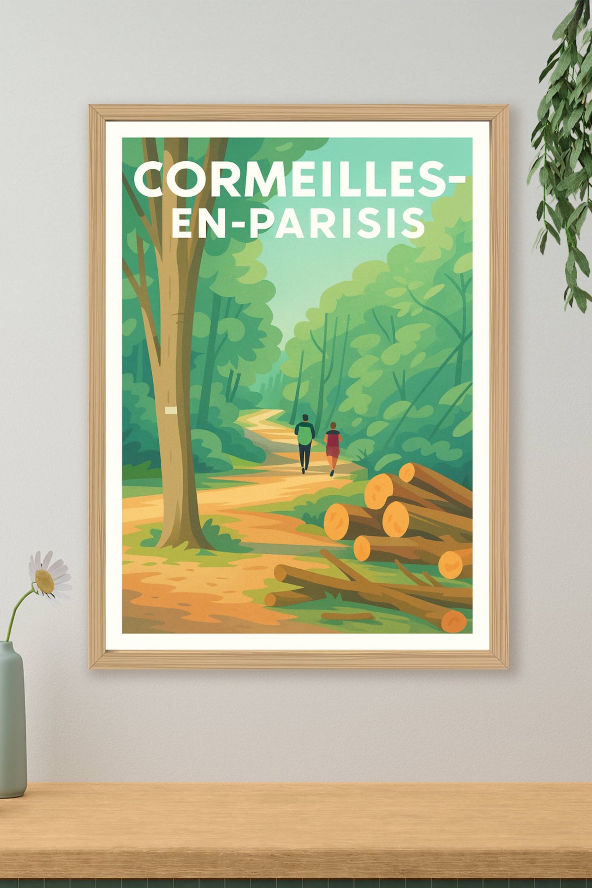 Affiche Cormelles-en-Parisis — Une promenade verdoyante · poster d'art de Cormelles-en-Parisis