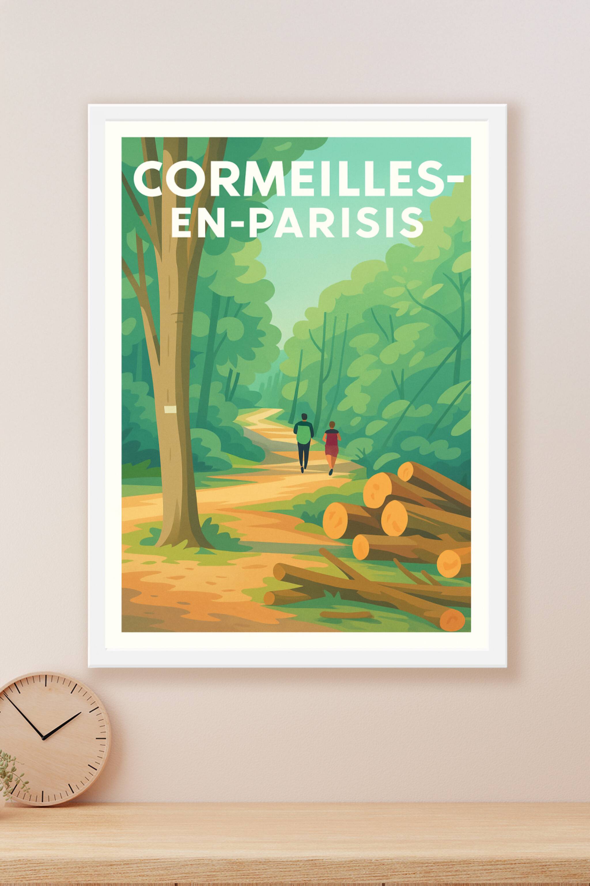 Affiche Cormelles-en-Parisis — Une promenade verdoyante · poster d'art de Cormelles-en-Parisis