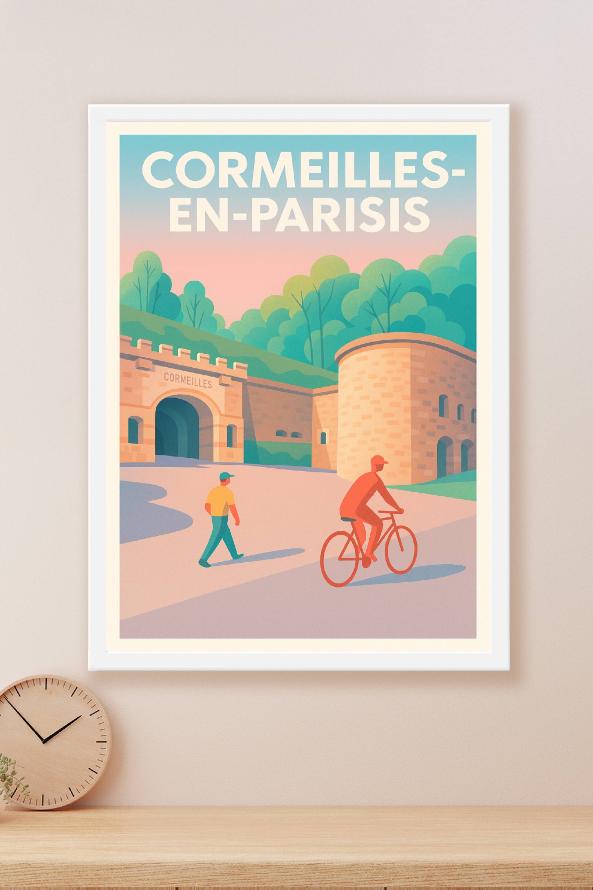 Affiche Cormeilles-en-Parisis — Escapade douce et bucolique · poster d'art de Cormeilles-en-Parisis
