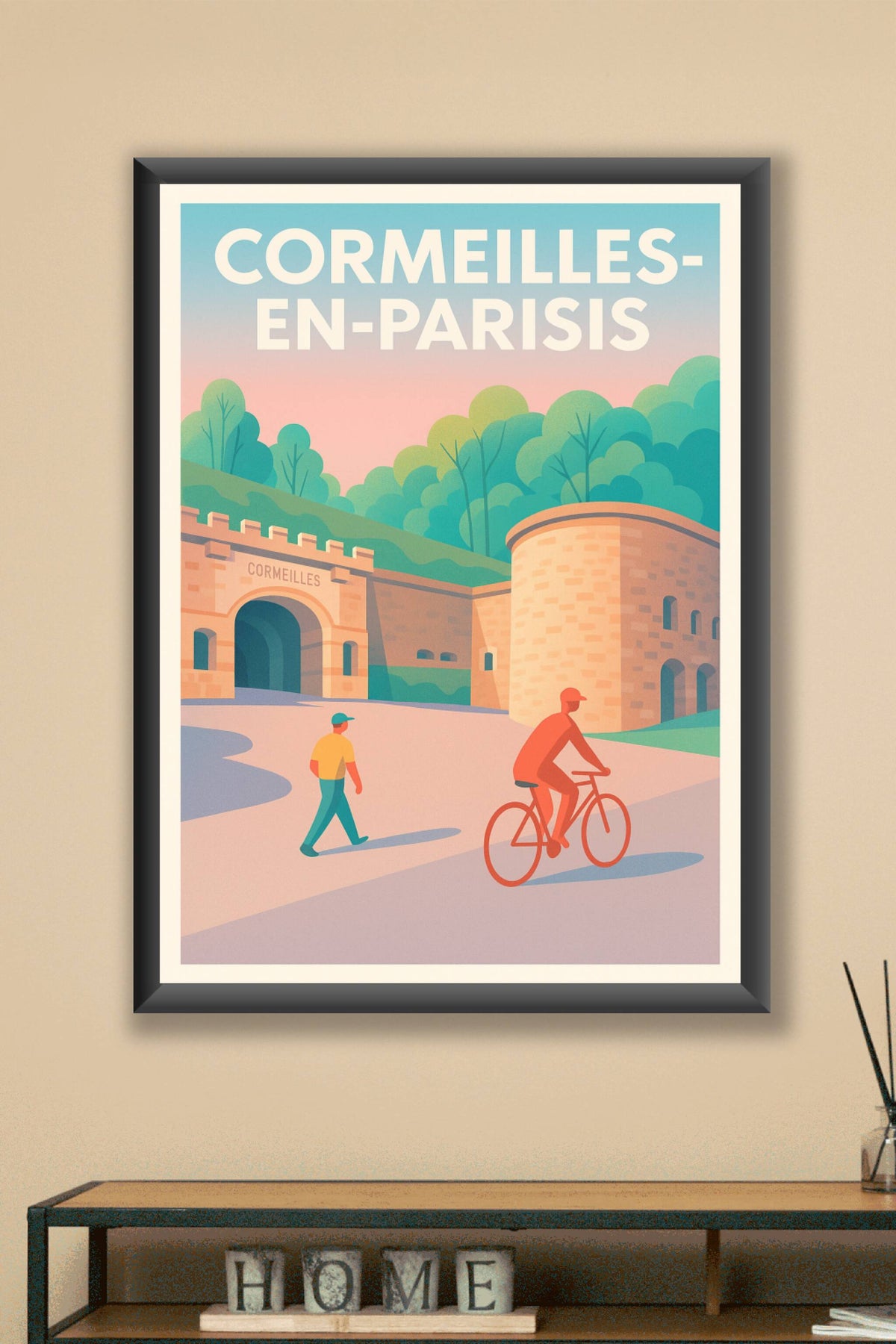Affiche Cormeilles-en-Parisis — Escapade douce et bucolique · poster d'art de Cormeilles-en-Parisis