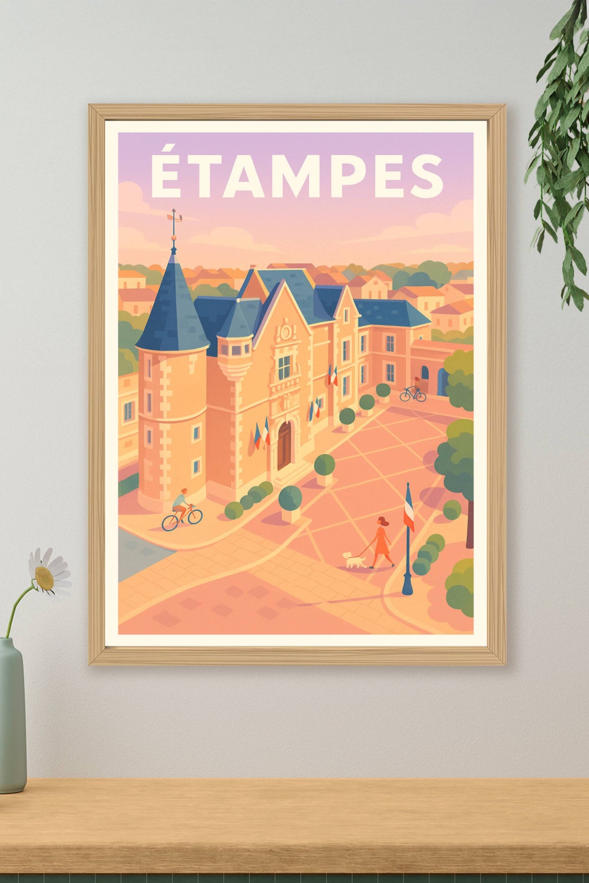 Affiche Étampes — Charme et Sérénité au Cœur de la Ville · poster d'art de Étampes