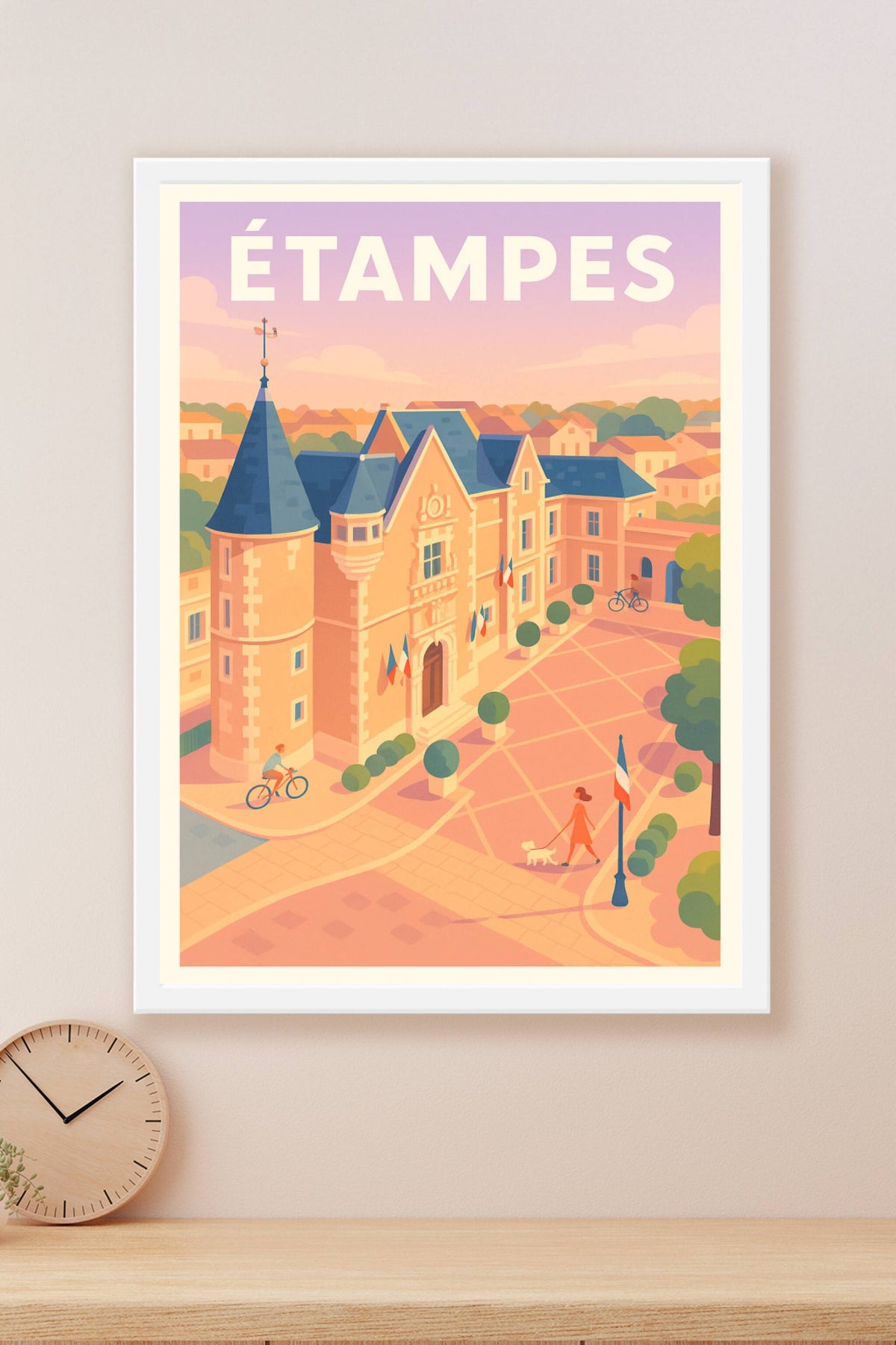 Affiche Étampes — Charme et Sérénité au Cœur de la Ville · poster d'art de Étampes