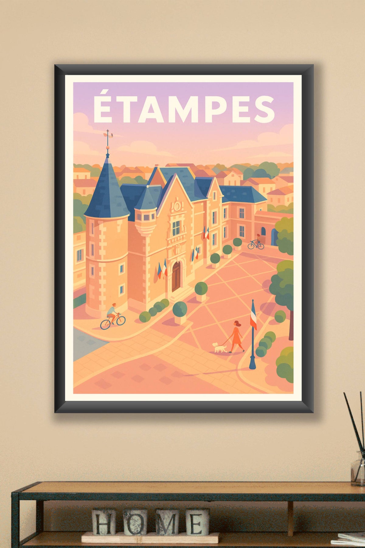 Affiche Étampes — Charme et Sérénité au Cœur de la Ville · poster d'art de Étampes