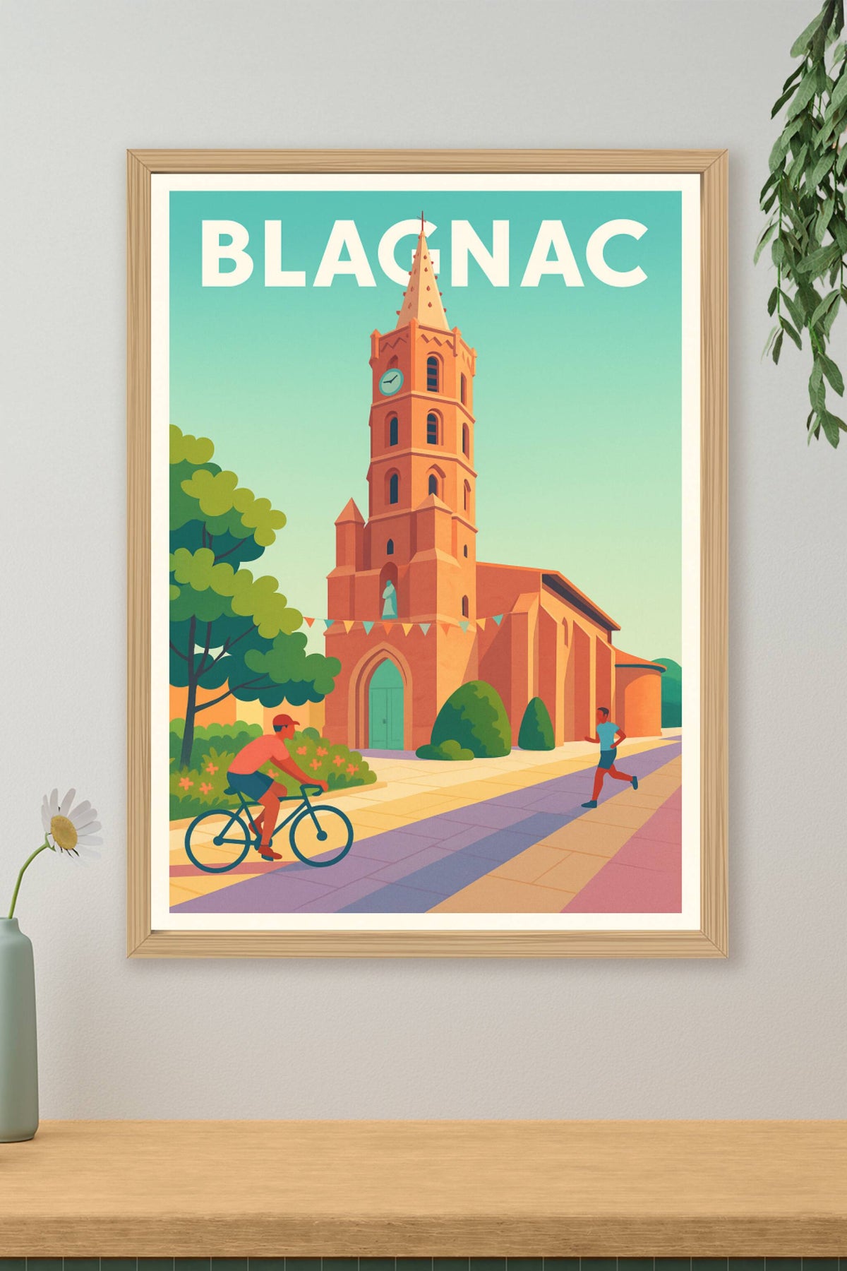 Affiche Blagnac — Charme dynamique au cœur de la ville · poster d'art de Blagnac