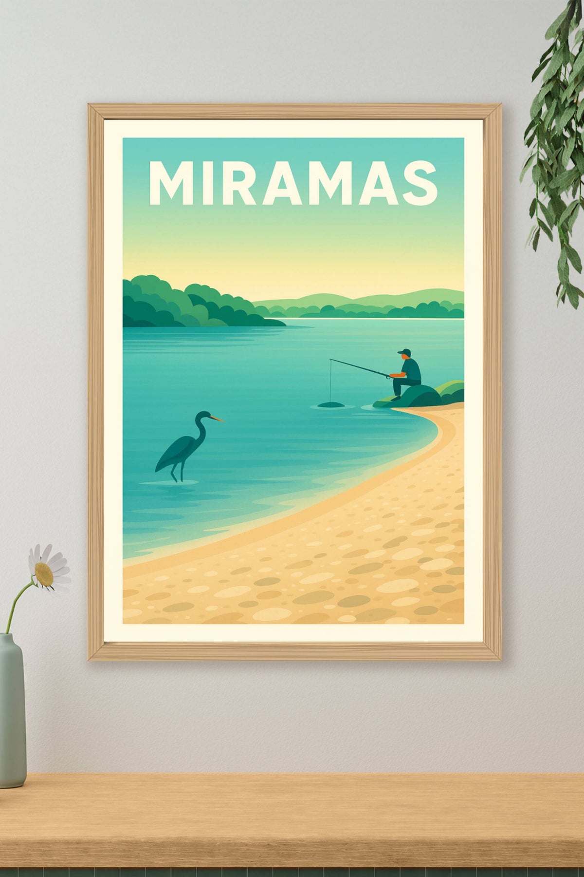 Affiche Miramas — Tranquillité au bord de l'eau · poster d'art de Miramas