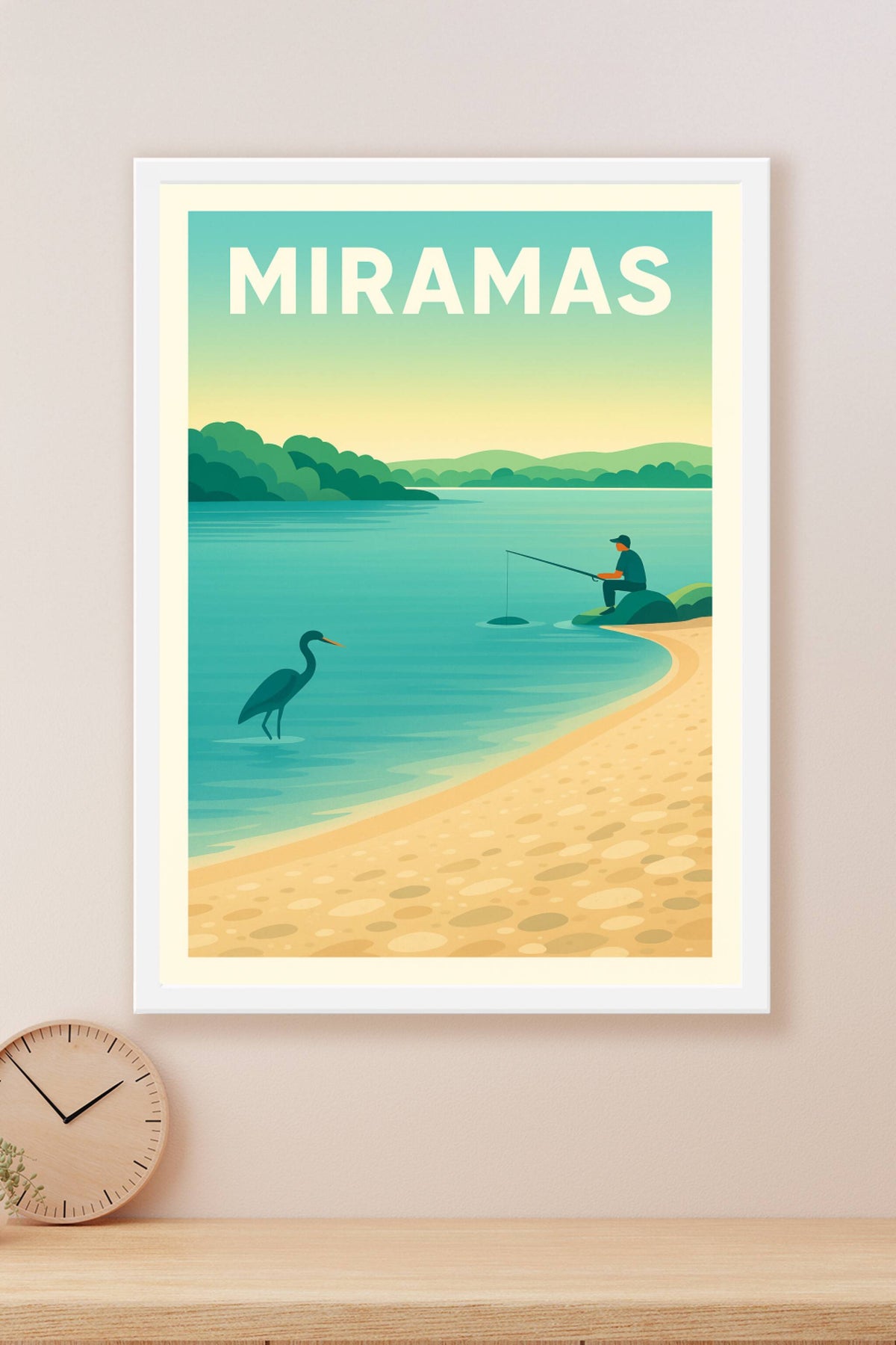 Affiche Miramas — Tranquillité au bord de l'eau · poster d'art de Miramas