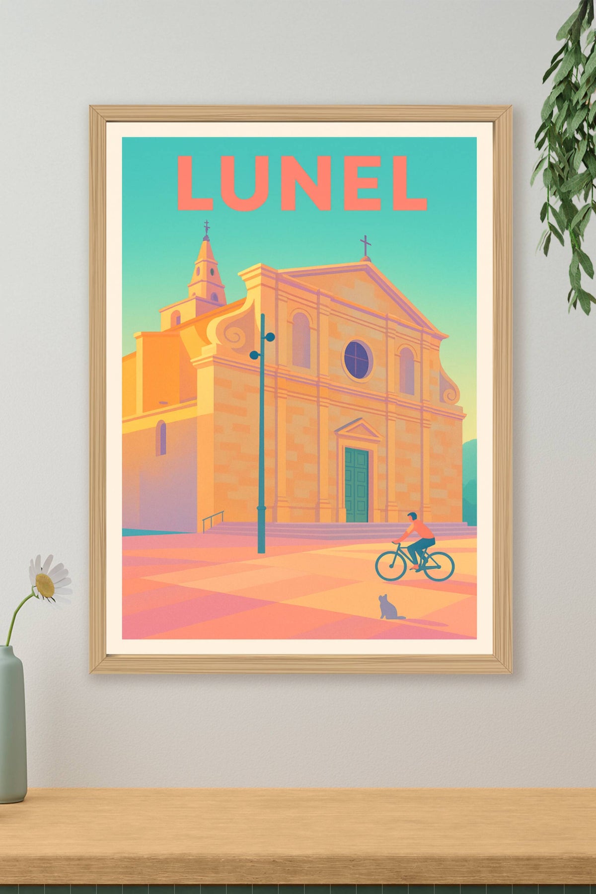 Affiche Lunel — Charme et sérénité au cœur de la ville · poster d'art de Lunel