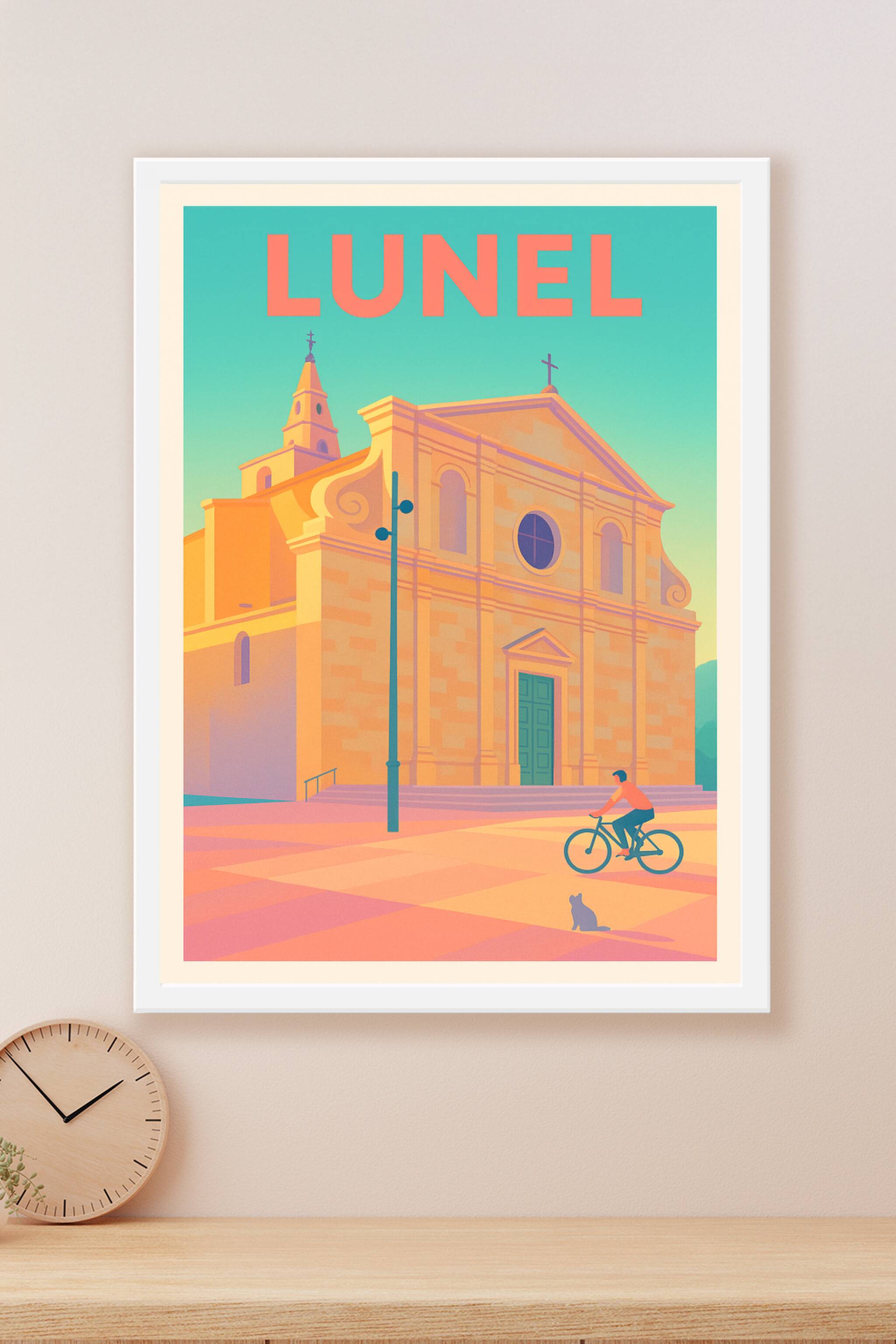 Affiche Lunel — Charme et sérénité au cœur de la ville · poster d'art de Lunel