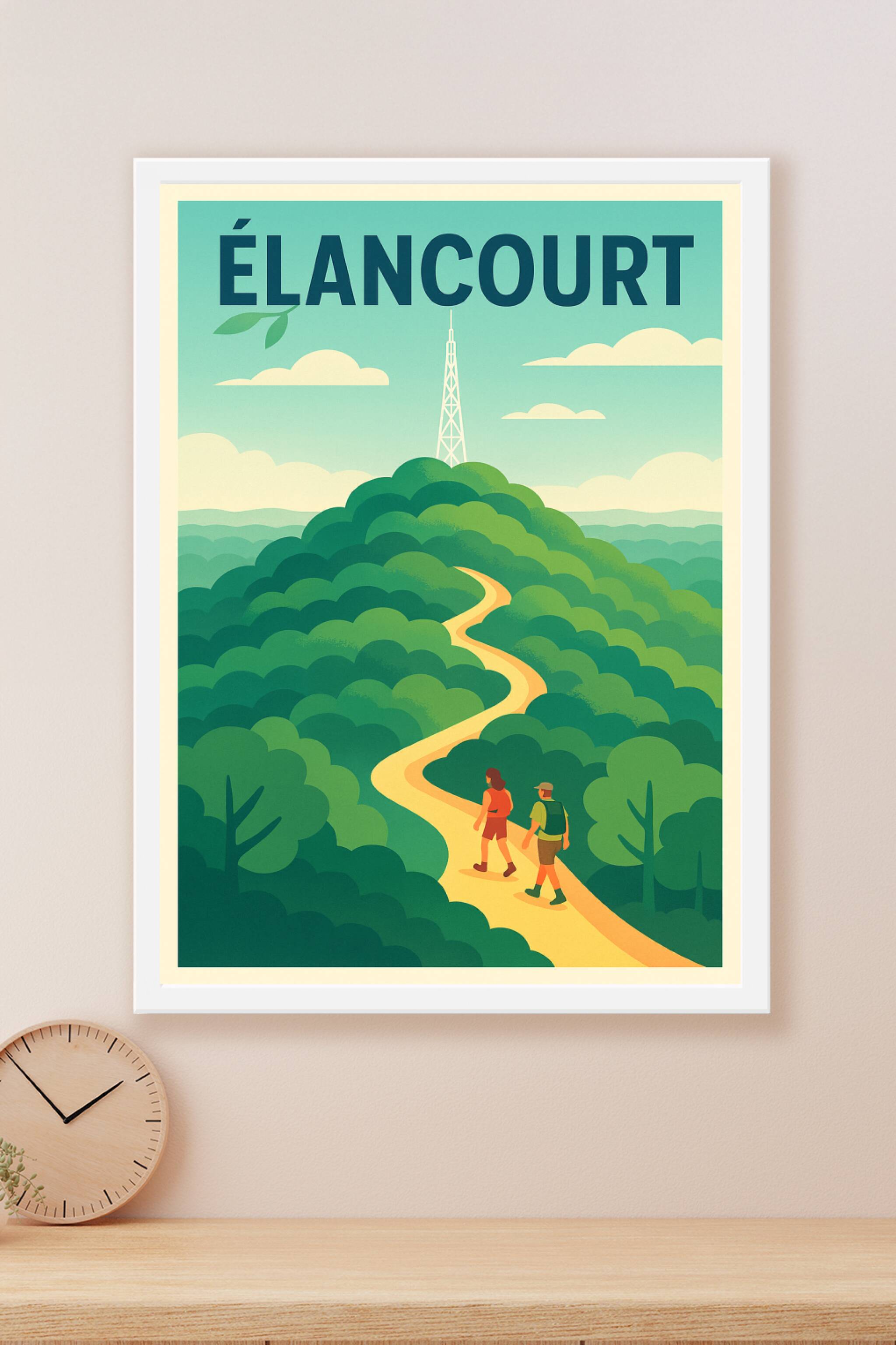 Affiche Élancourt — L'appel de la nature et de la randonnée · poster d'art de Élancourt