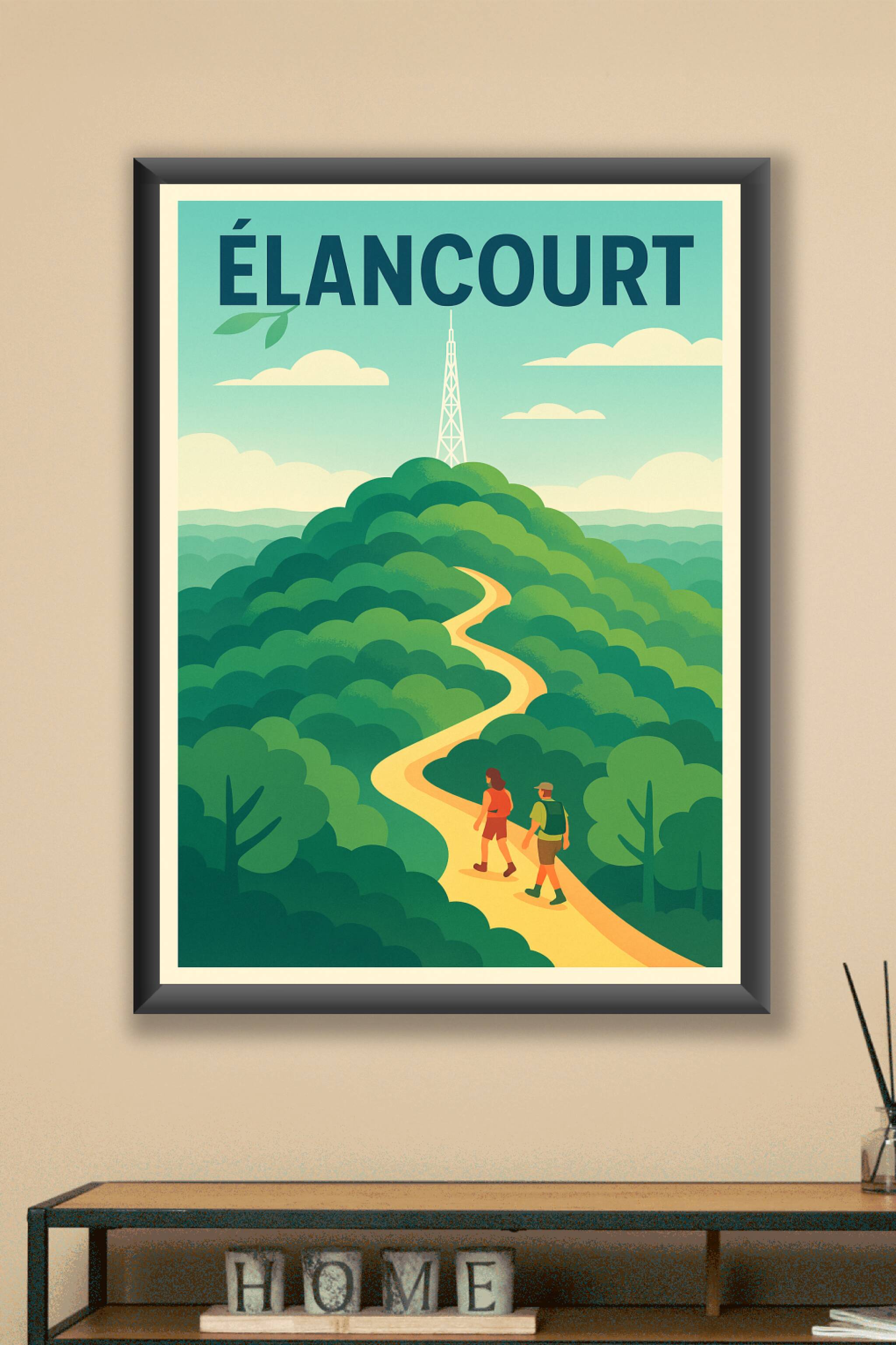 Affiche Élancourt — L'appel de la nature et de la randonnée · poster d'art de Élancourt