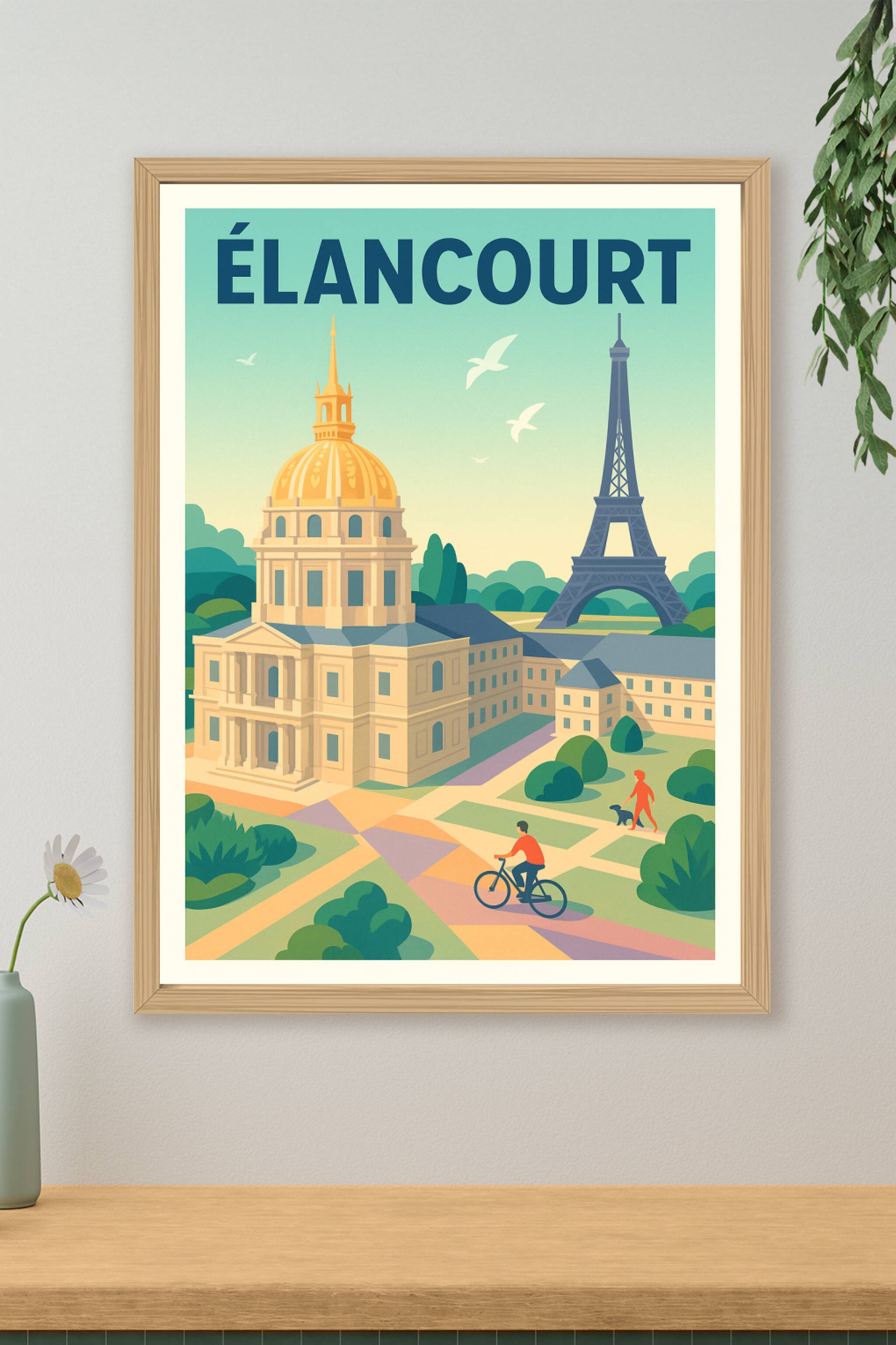 Affiche Élancourt — Harmonie entre patrimoine et nature · poster d'art de Élancourt