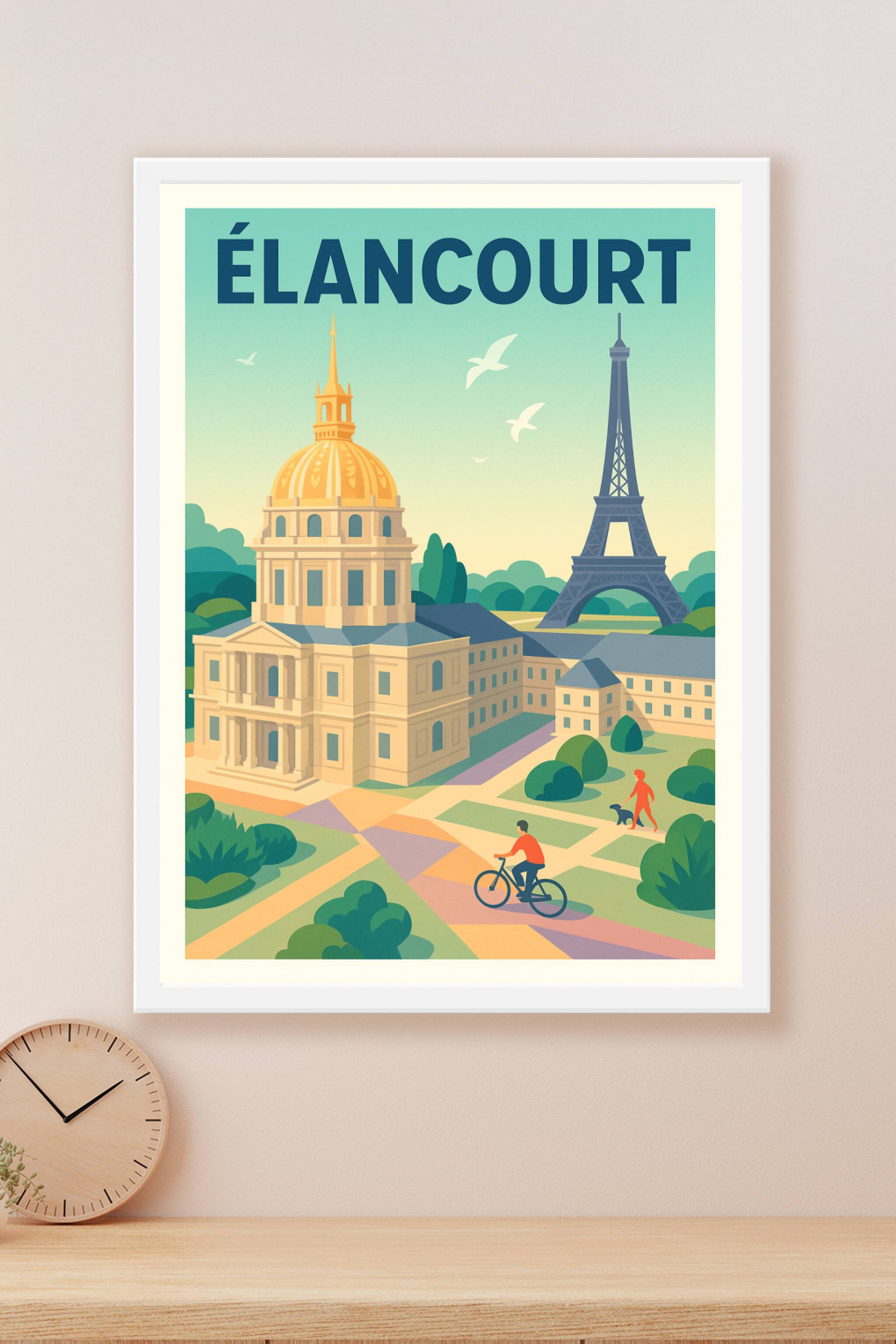 Affiche Élancourt — Harmonie entre patrimoine et nature · poster d'art de Élancourt