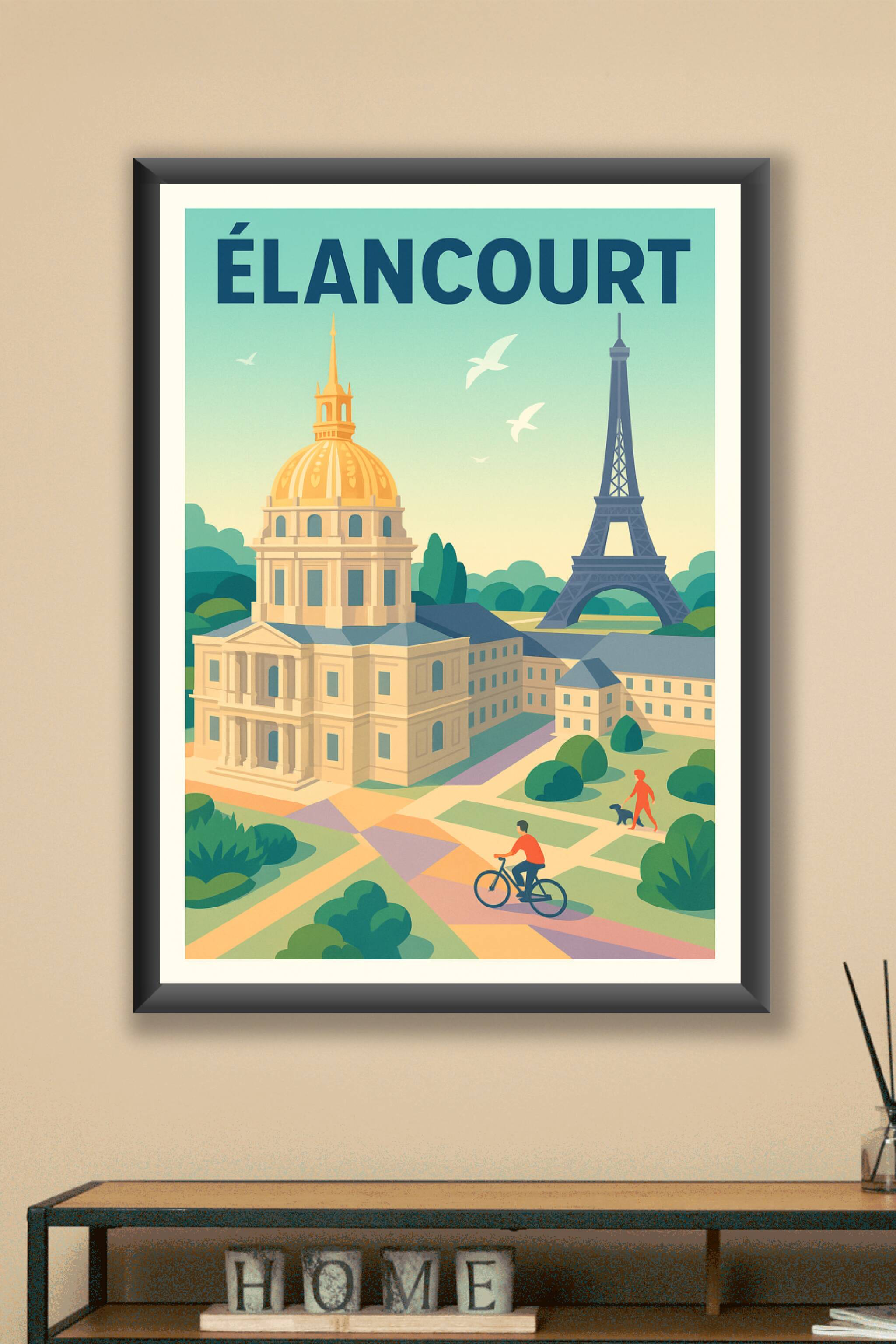 Affiche Élancourt — Harmonie entre patrimoine et nature · poster d'art de Élancourt