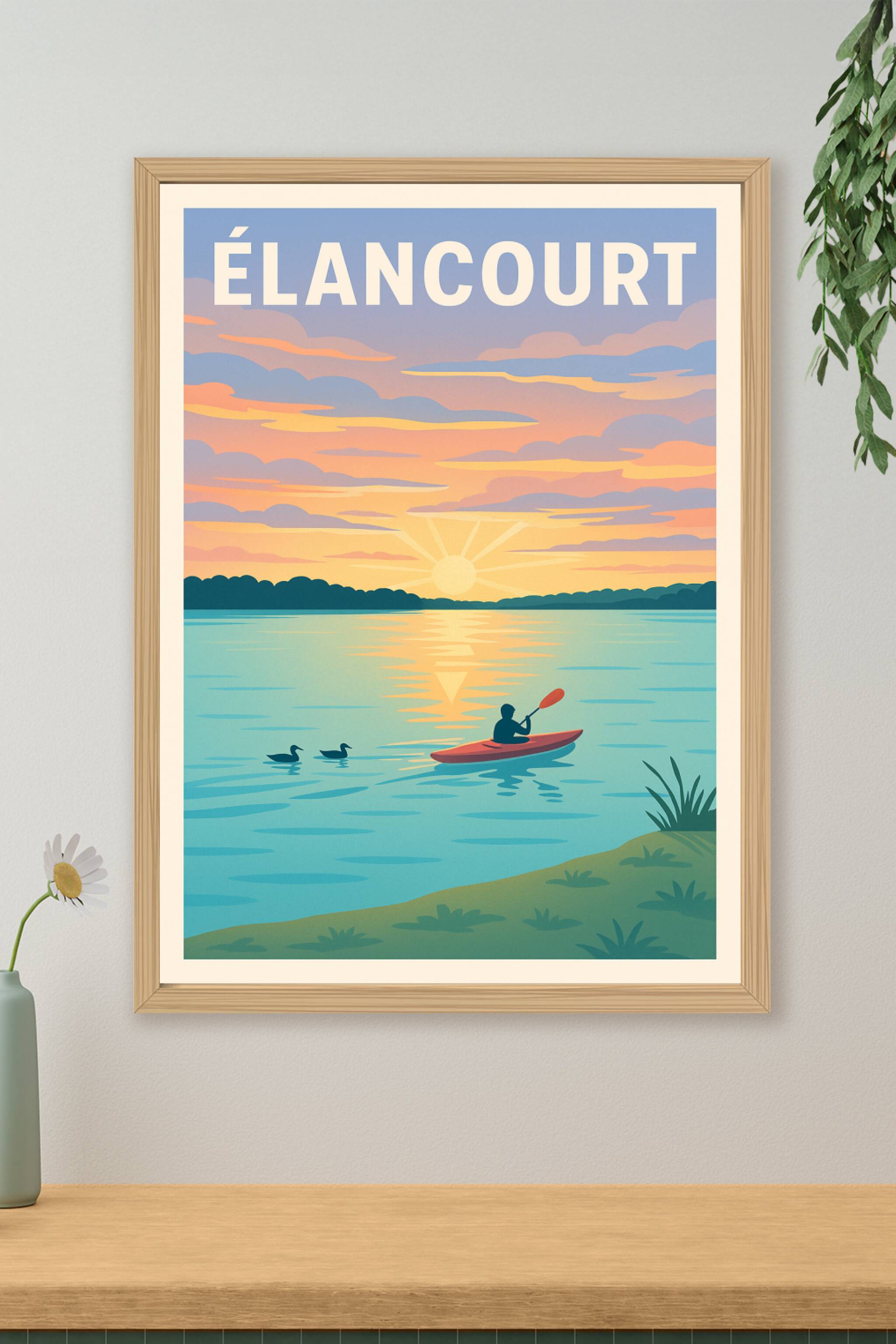Affiche Élancourt — Sérénité au fil de l'eau · poster d'art de Élancourt