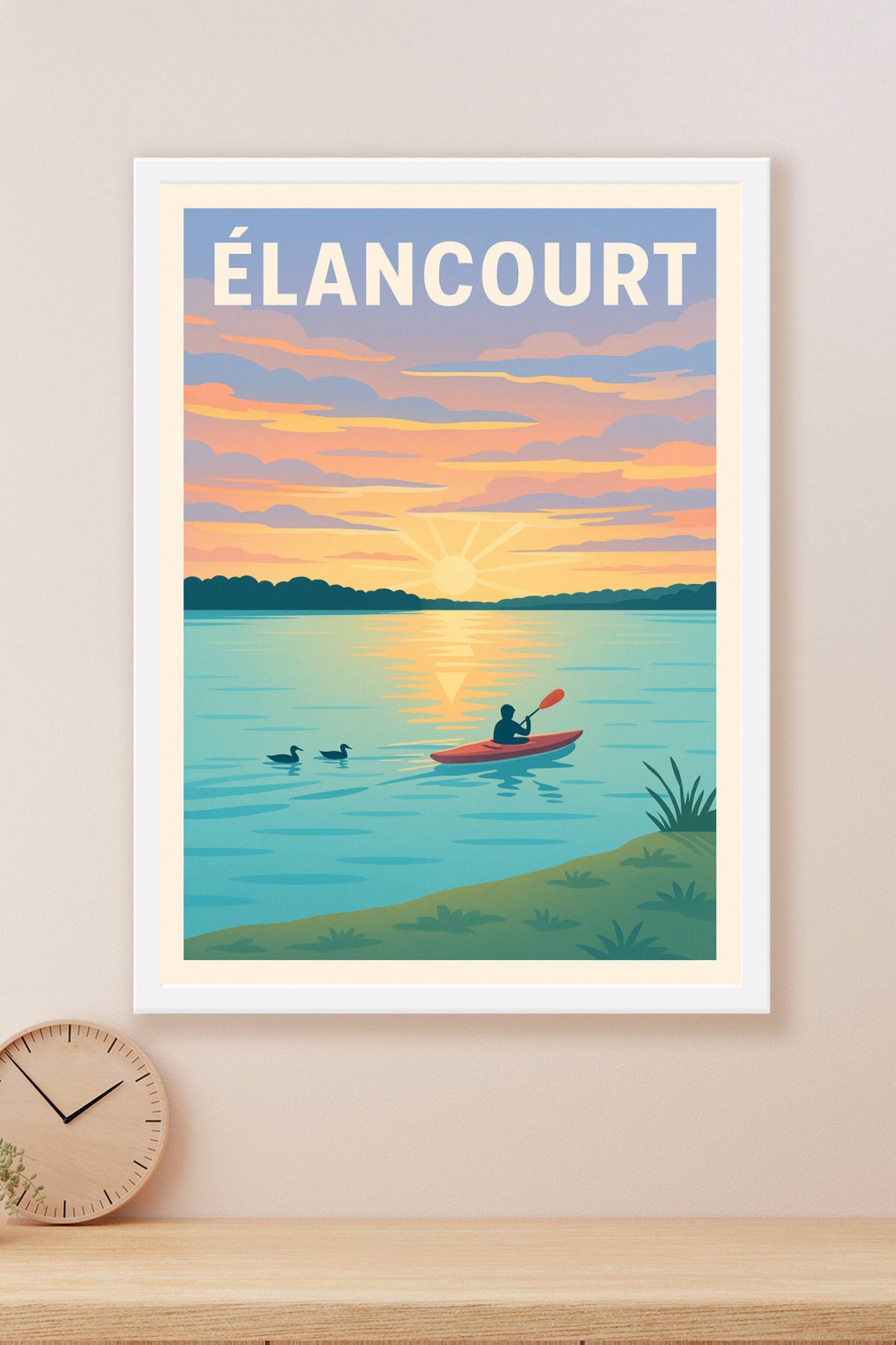 Affiche Élancourt — Sérénité au fil de l'eau · poster d'art de Élancourt