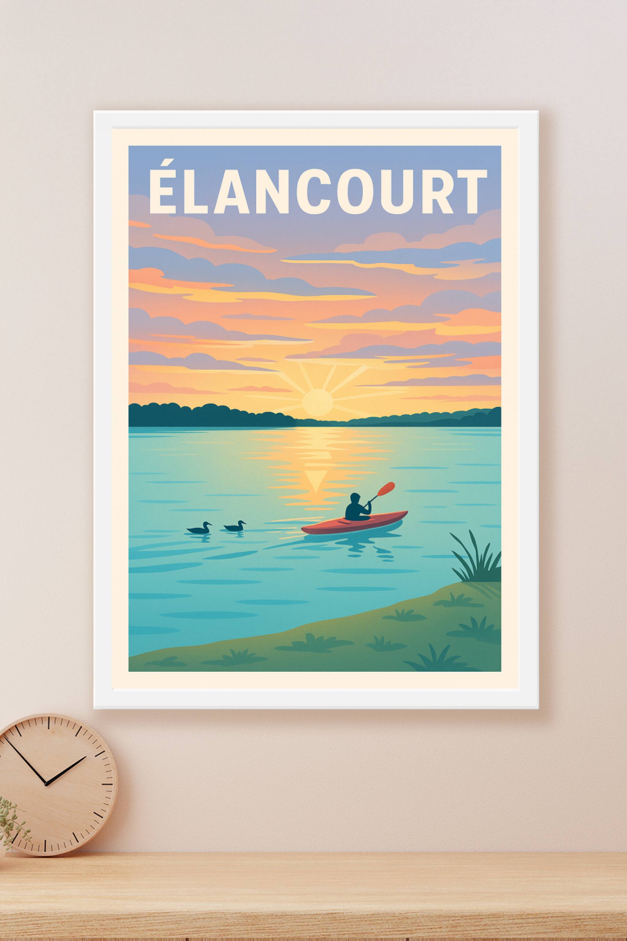 Affiche Élancourt — Sérénité au fil de l'eau · poster d'art de Élancourt