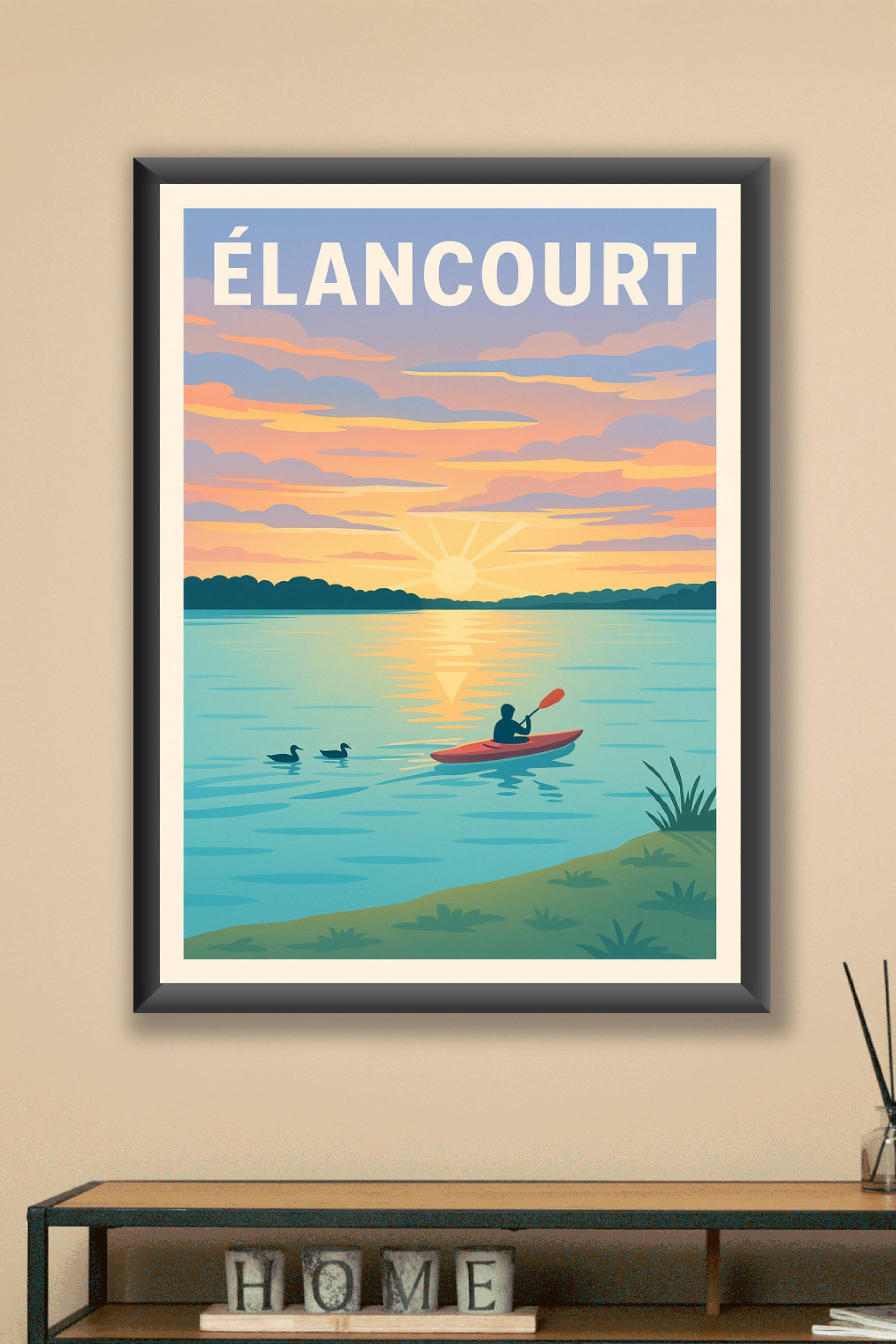 Affiche Élancourt — Sérénité au fil de l'eau · poster d'art de Élancourt