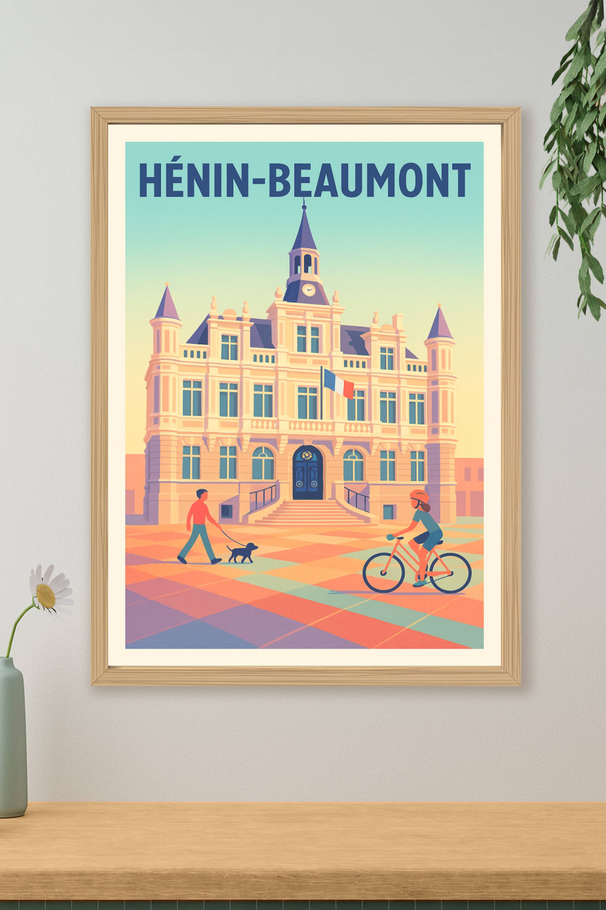 Affiche Hénin-Beaumont — Charme et douceur de la vie urbaine · poster d'art de Hénin-Beaumont