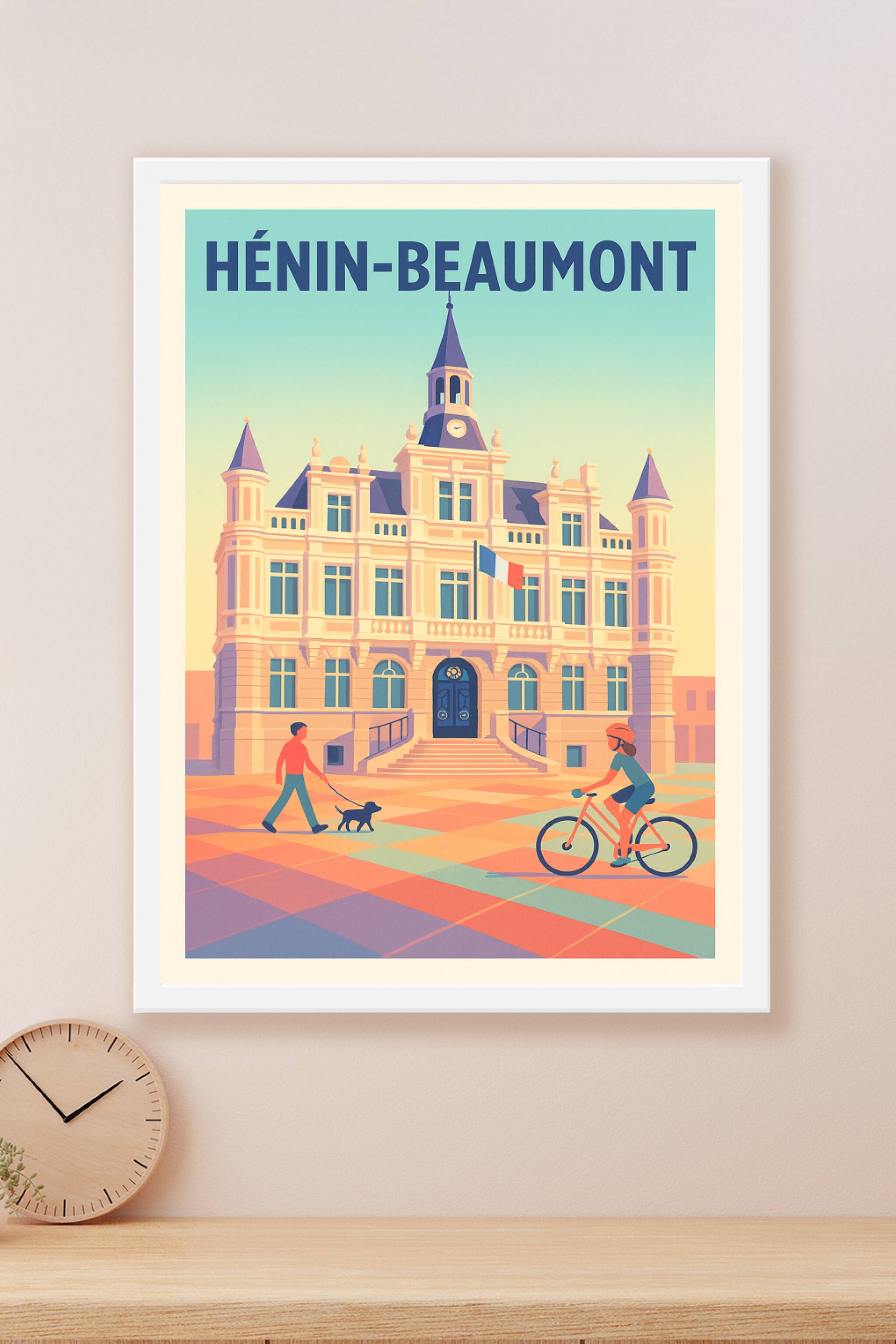 Affiche Hénin-Beaumont — Charme et douceur de la vie urbaine · poster d'art de Hénin-Beaumont