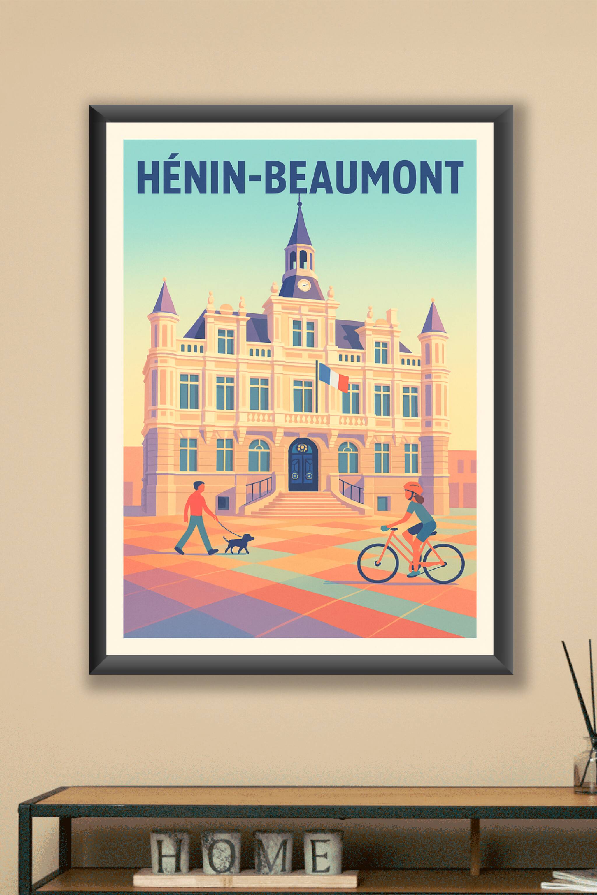 Affiche Hénin-Beaumont — Charme et douceur de la vie urbaine · poster d'art de Hénin-Beaumont