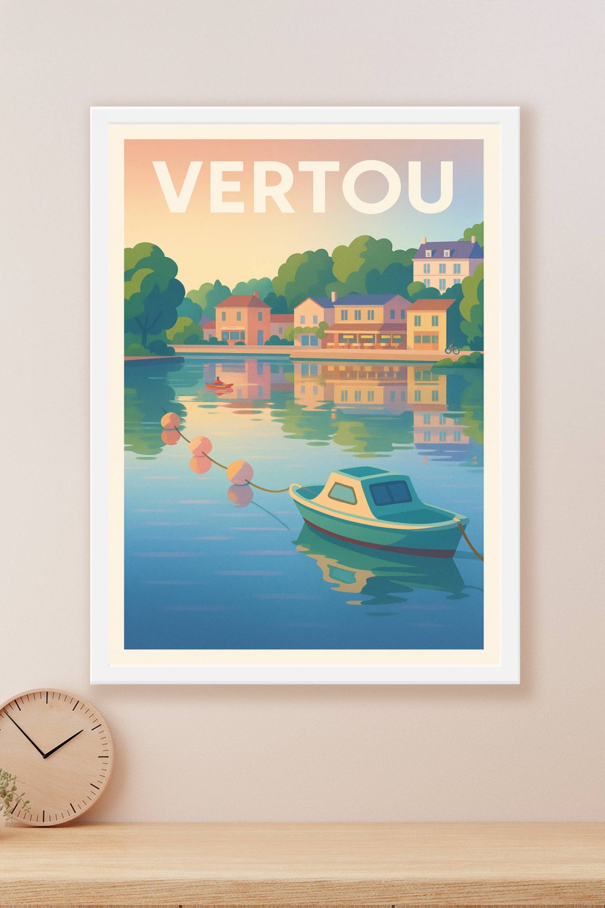 Affiche Vertou — Sérénité au fil de l'eau · poster d'art de Vertou