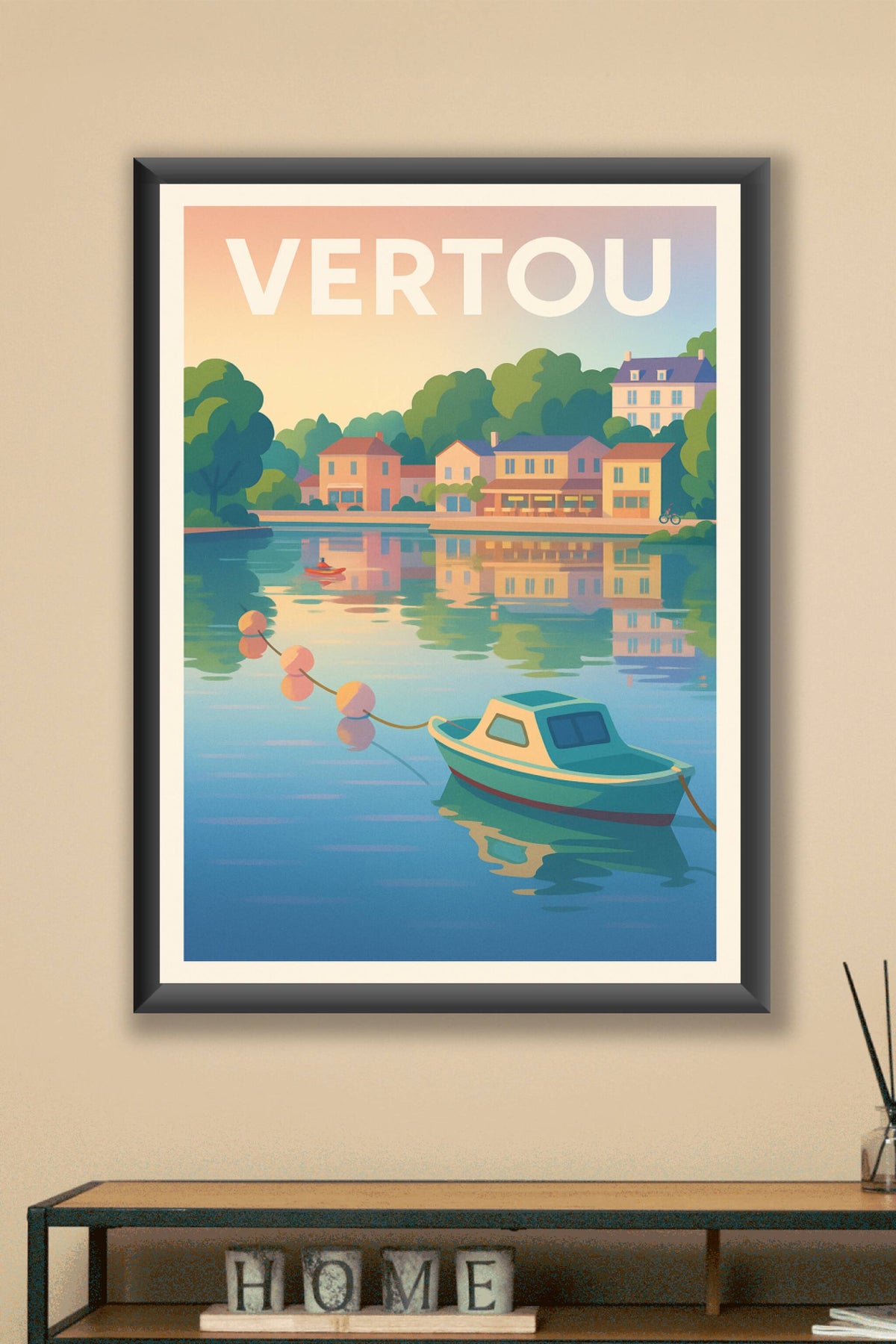 Affiche Vertou — Sérénité au fil de l'eau · poster d'art de Vertou