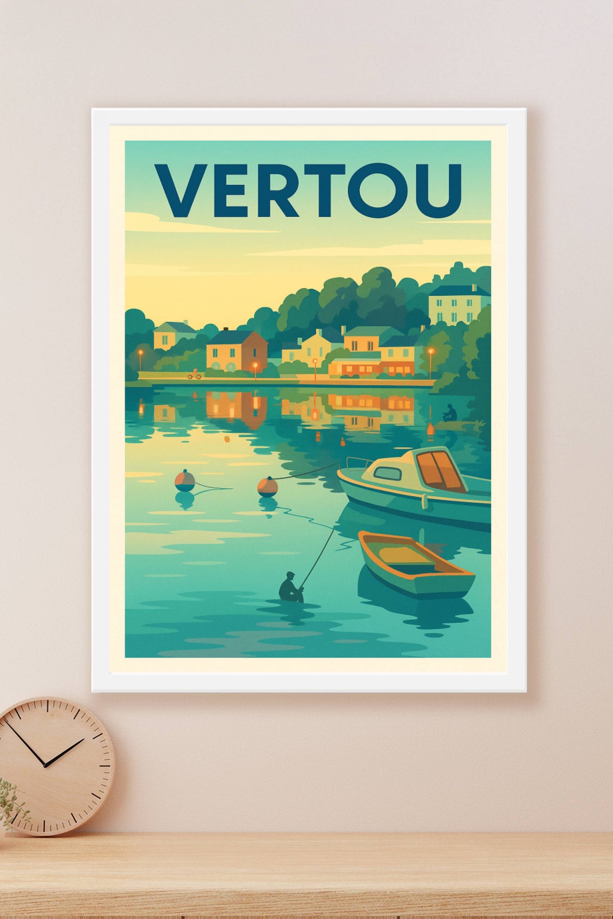 Affiche Vertou — Sérénité au bord de l'eau · poster d'art de Vertou