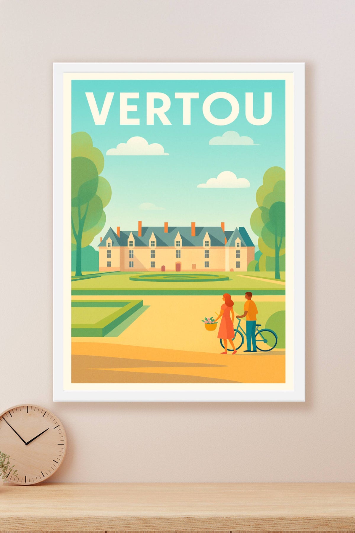Affiche Vertou — L'élégance d'un parc à la française · poster d'art de Vertou