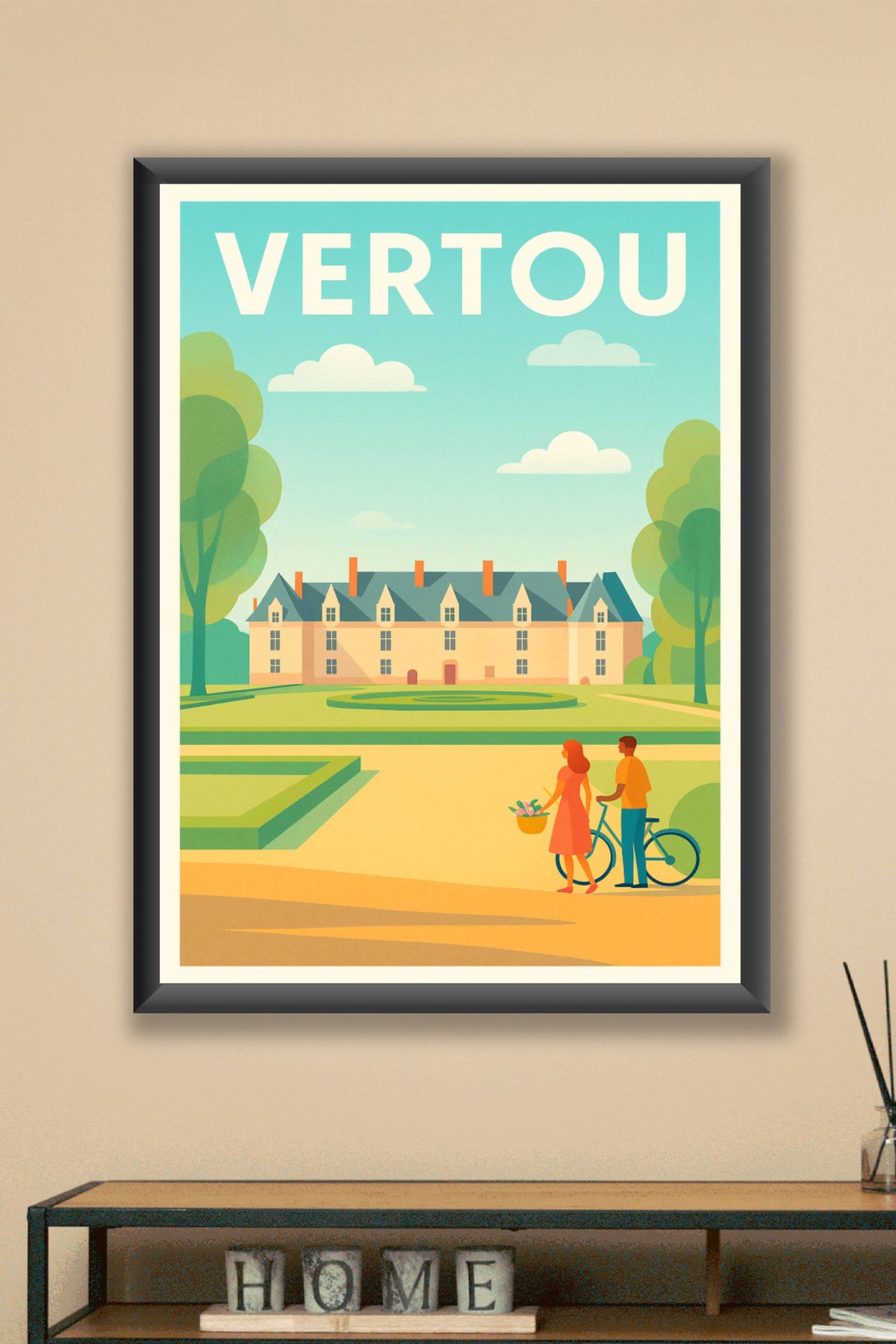 Affiche Vertou — L'élégance d'un parc à la française · poster d'art de Vertou