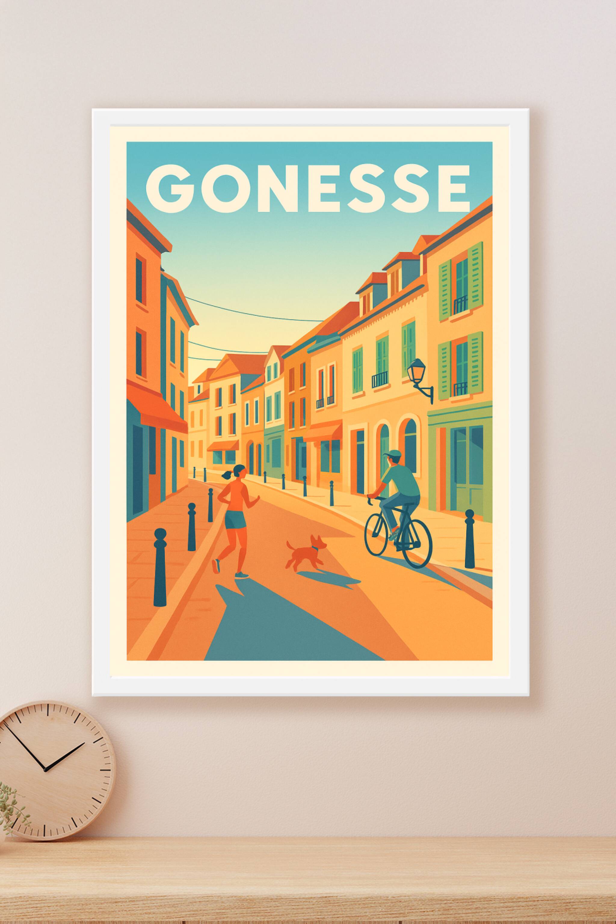Affiche Gonesse — L'art de vivre au cœur de la ville · poster d'art de Gonesse